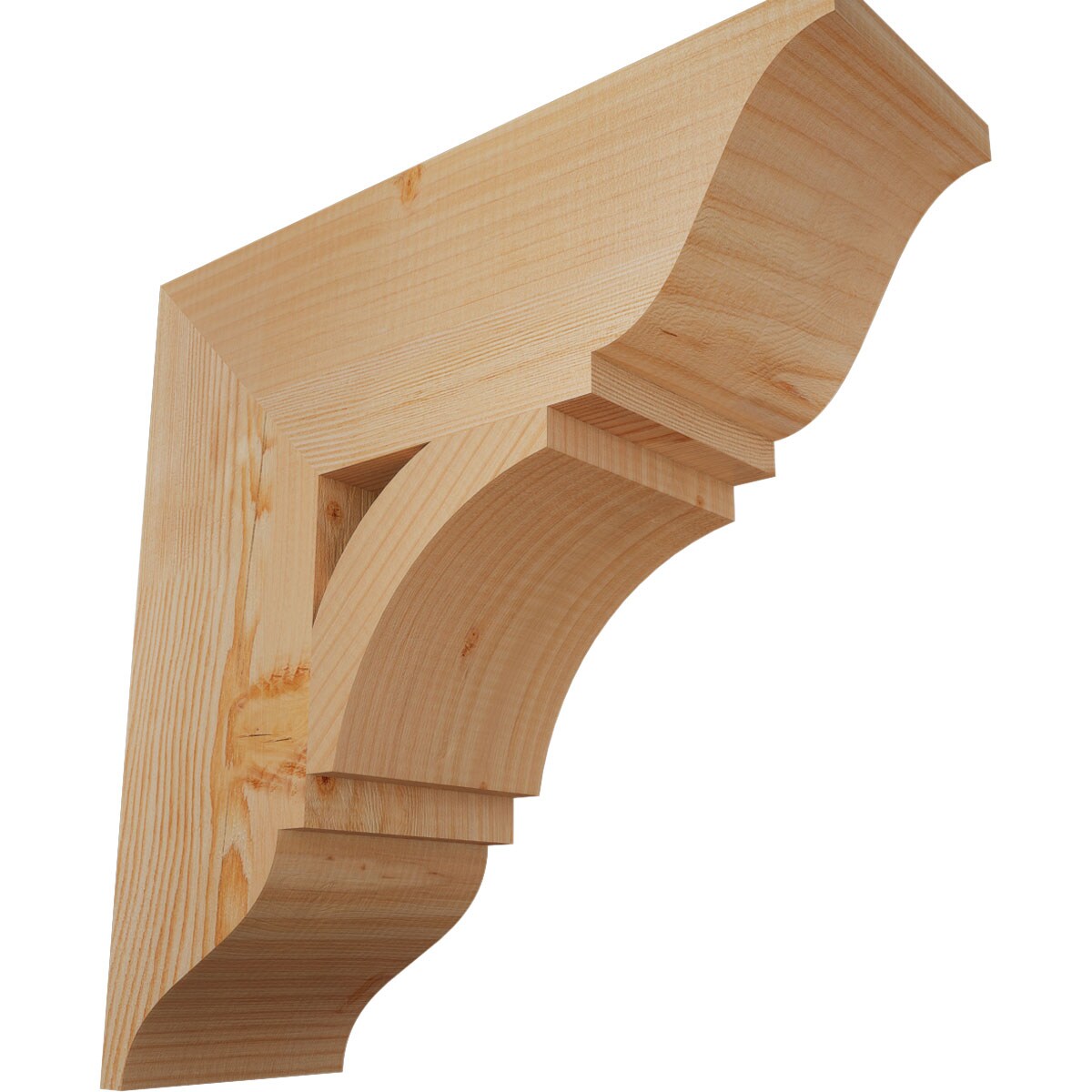 Ekena Millwork BKT06X18X18THR01SDF Thorton traditional smooth 5-1/2-in x 18-in x 18-in Douglas fir Brown Wood Standard bracket