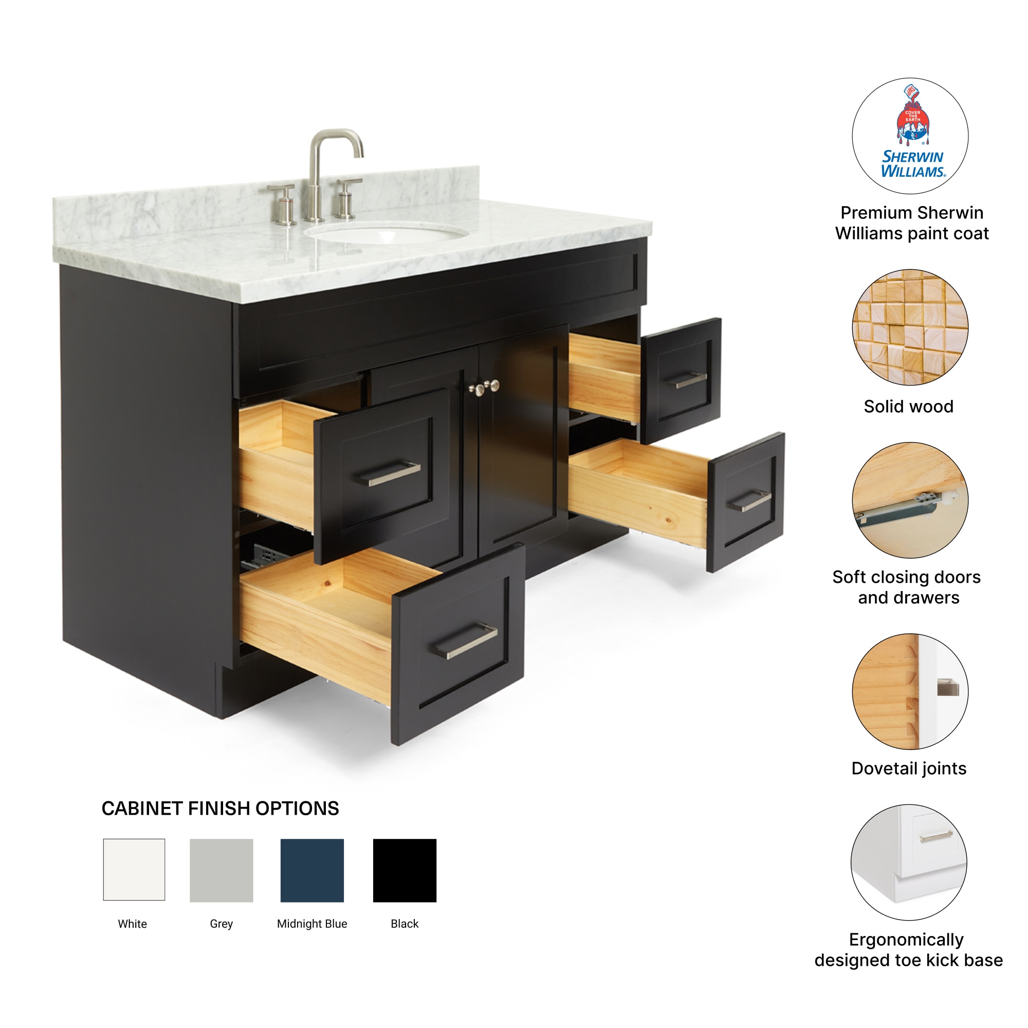 ARIEL F055SCWOVOBLK Bath-Vanity-Combo - View #4