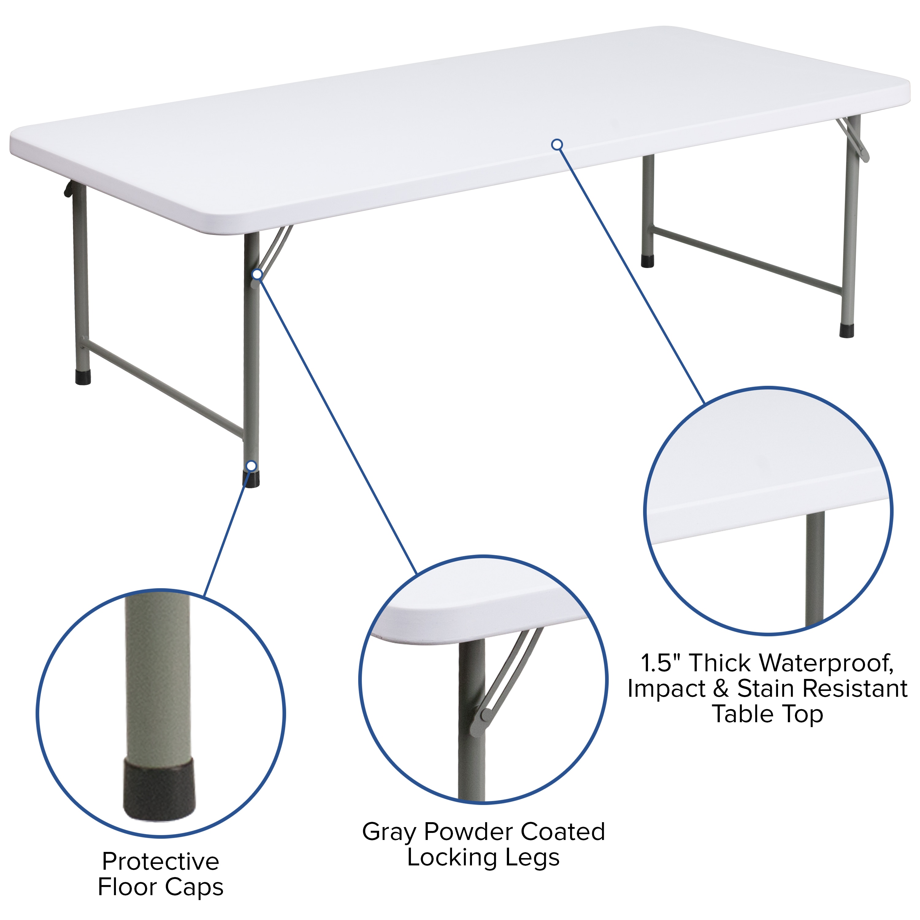 Flash Furniture Granite White Rectangular Kid's Play Table in the Kids Play  Tables department at