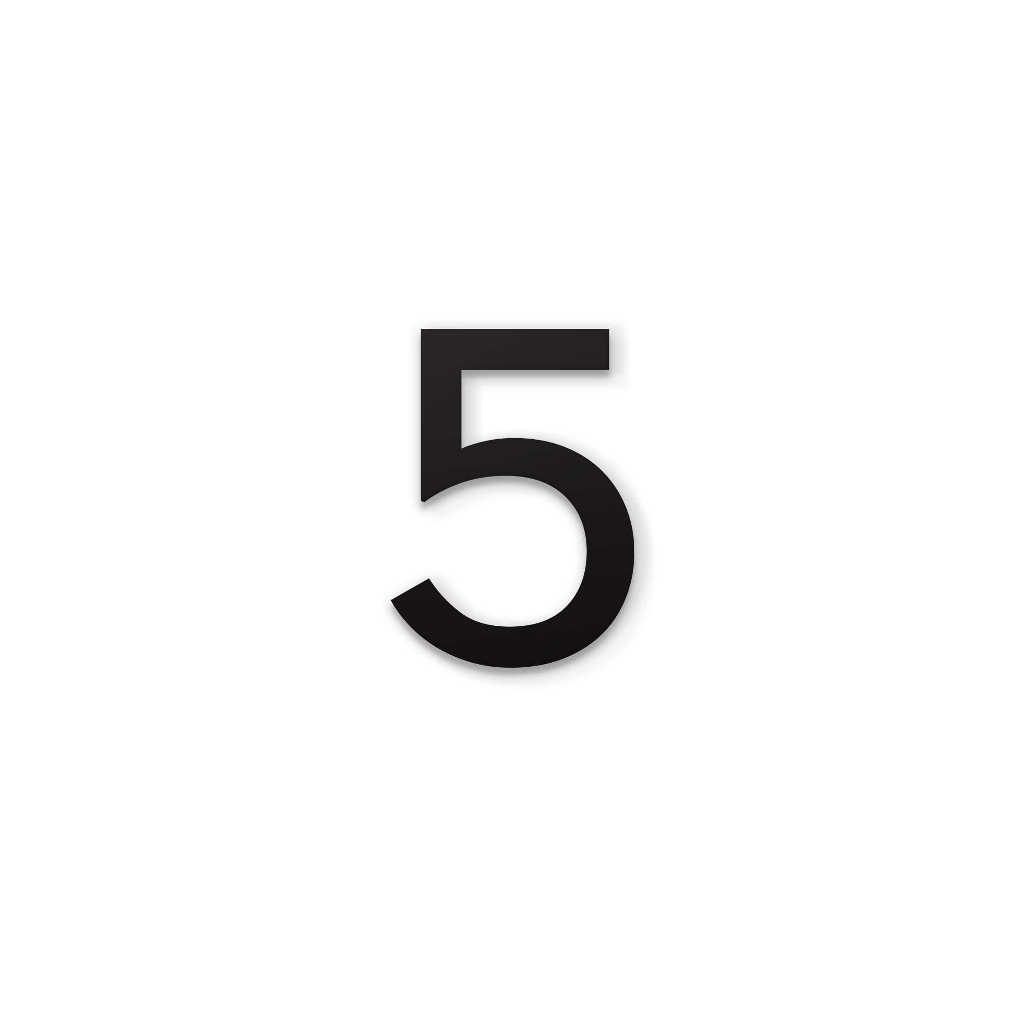 Post & Porch NUMBERS-BLACK-5 4-in Black Number 5