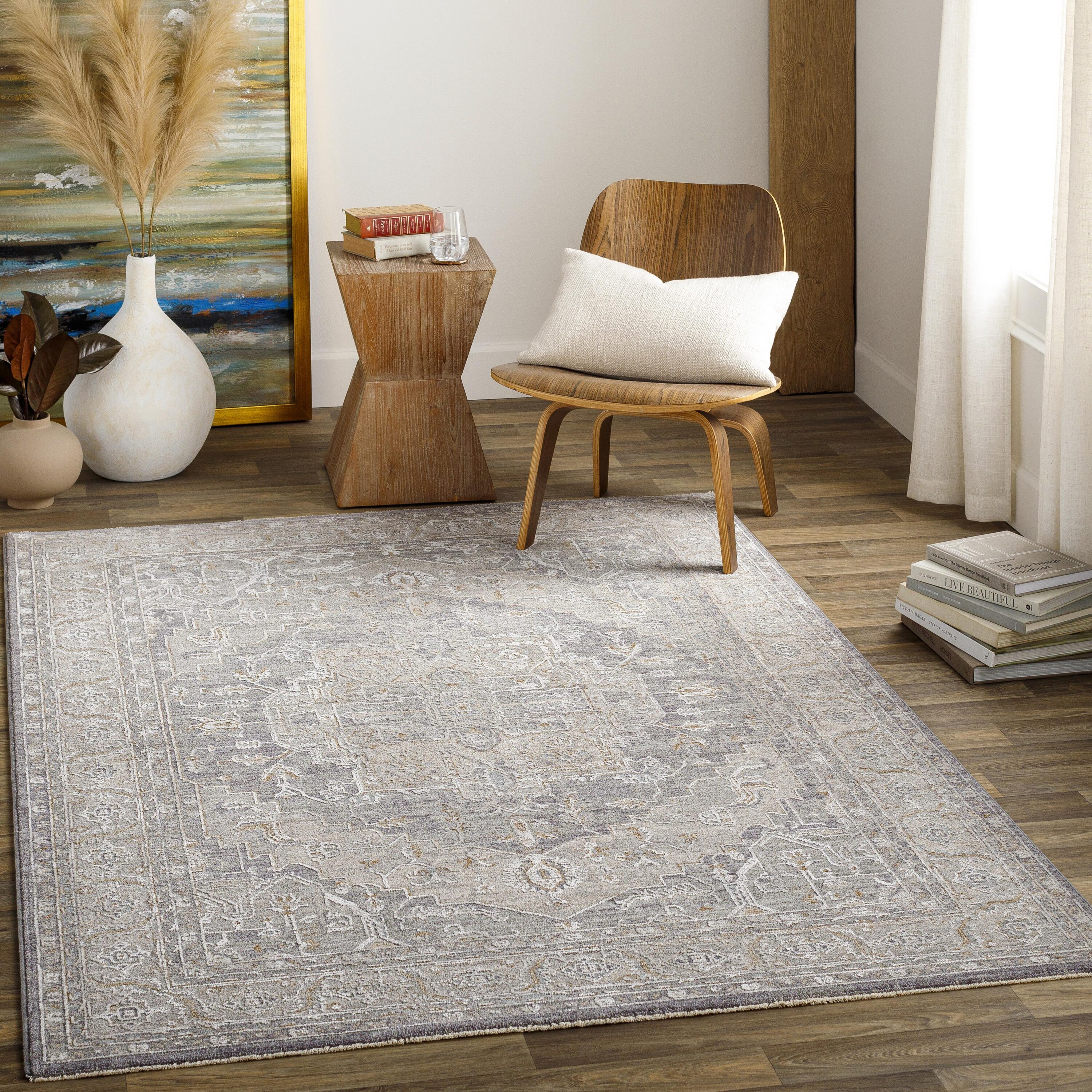 Livabliss AVT2337-23 Avant Garde 2 x 2 (ft) Flatweave Blue Rectangular Indoor Medallion Vintage Pet Friendly Area rug