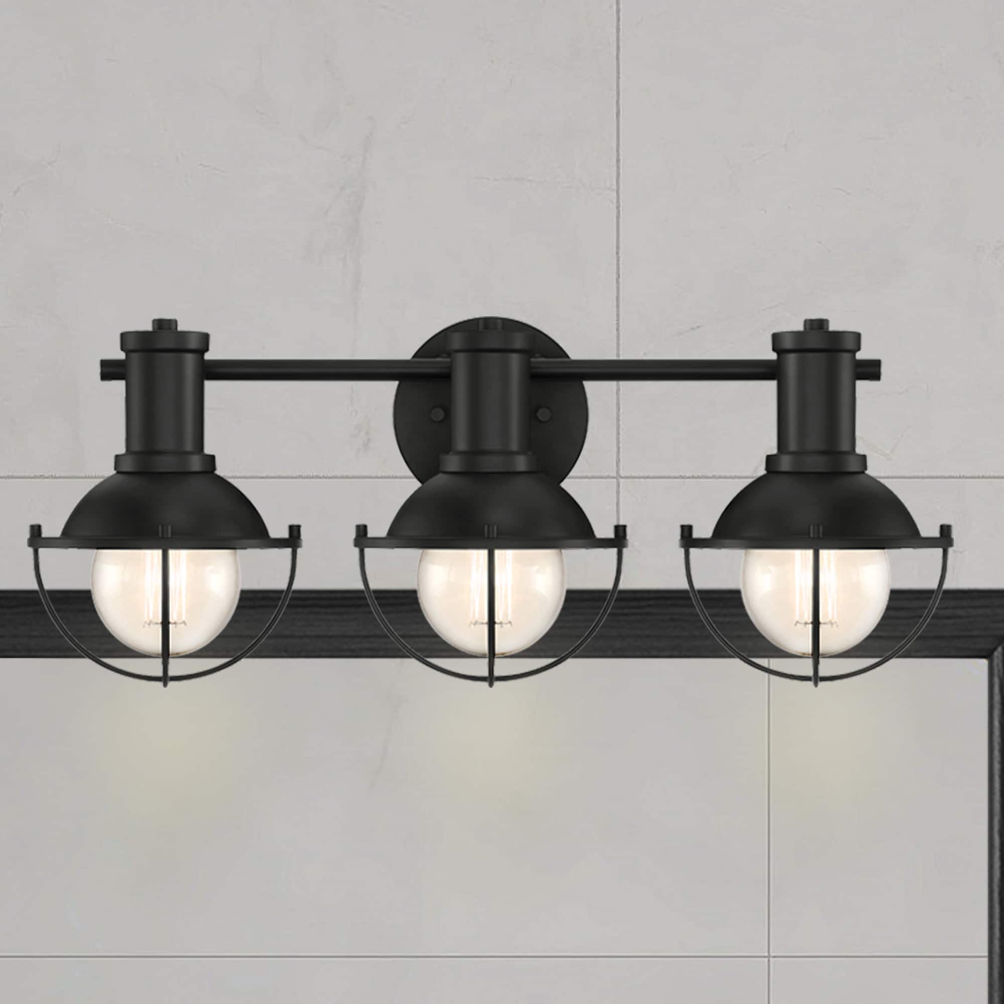 Designers Fountain - Dalton 23-in 3 Light Matte Black Modern/contemporary Bathroom Vanity light bar