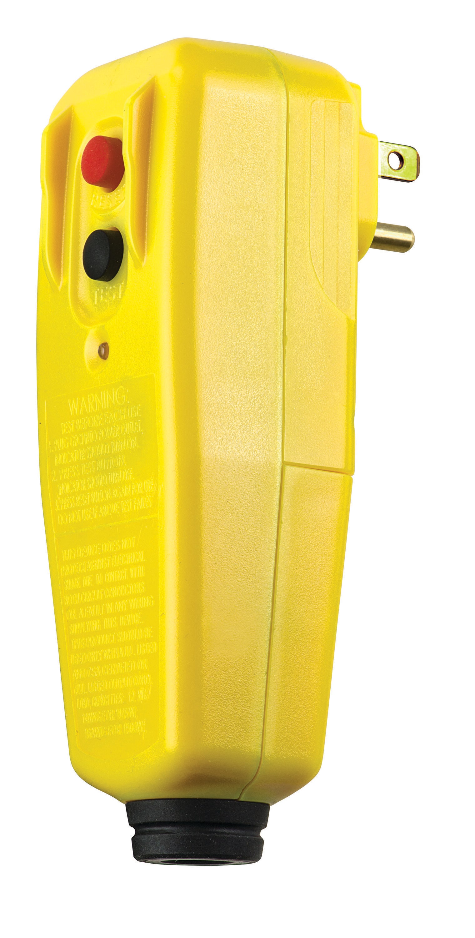 Tower Manufacturing 30434010 15-Amp 125-Volt NEMA 5-15p 3-wire Grounding General-duty Straight Connector, Yellow