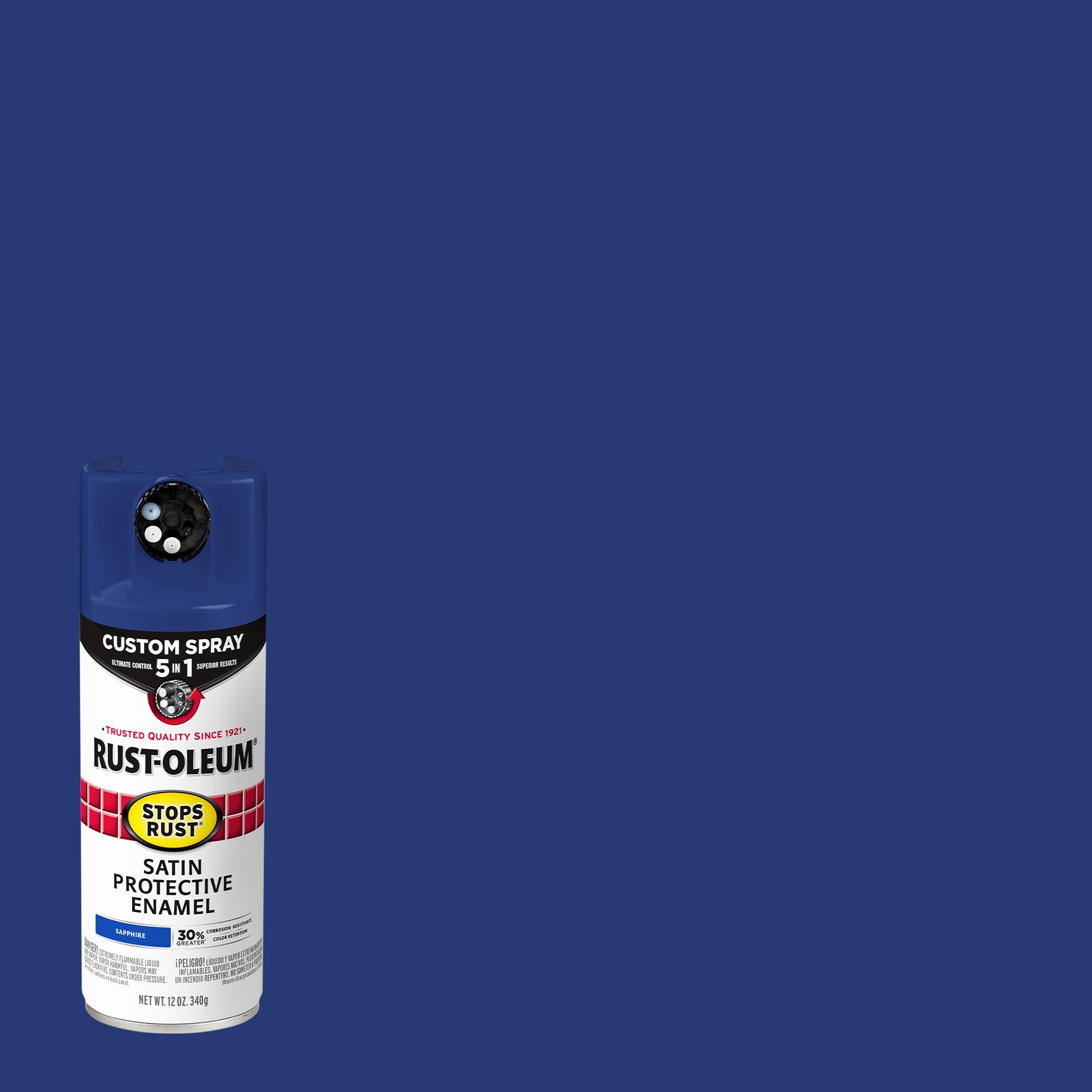 Rust-Oleum Stops Rust 5-in-1-Pack Satin Sapphire Spray Paint (NET WT ...