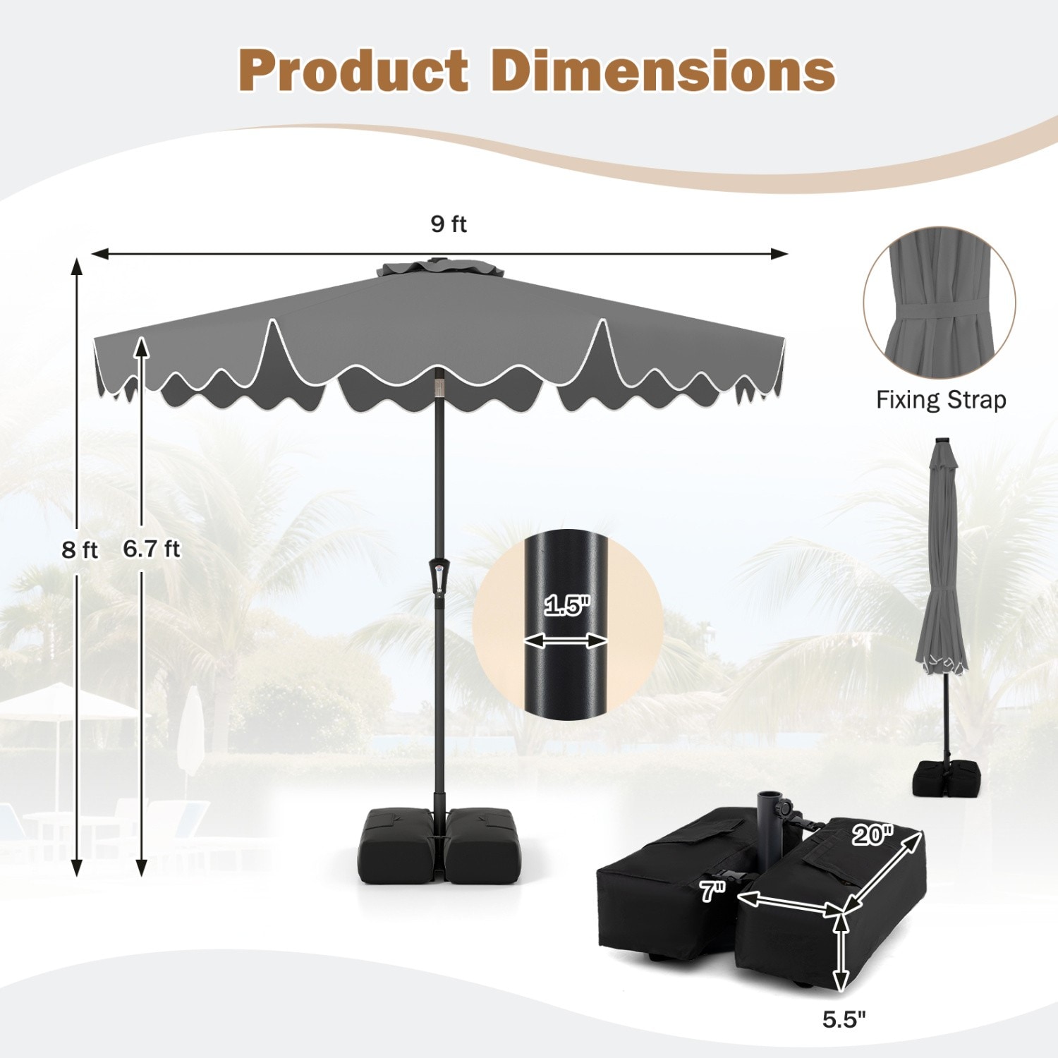 LIVIZA TDS13205GR Umbrellas-2 - View #6