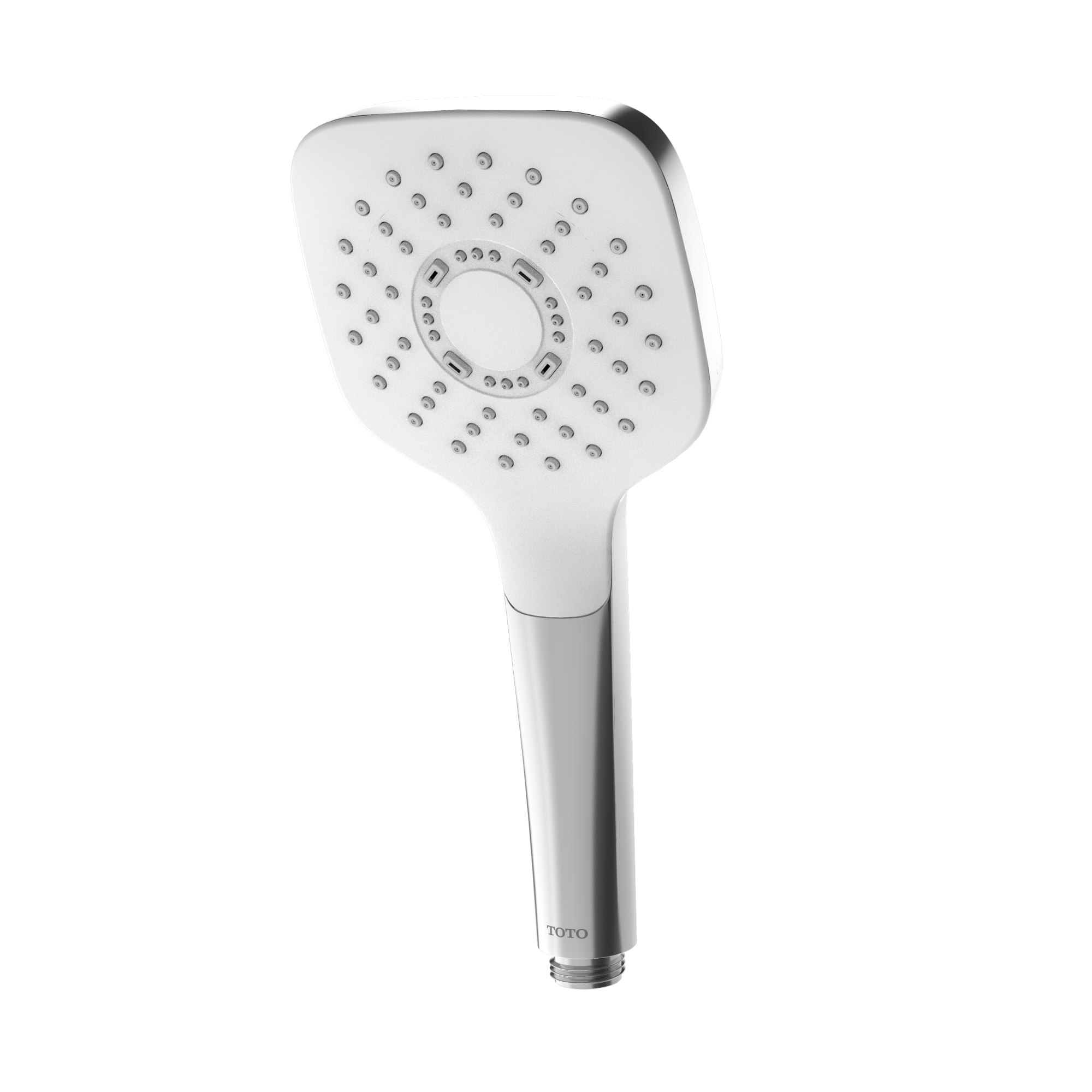 TOTO TBW02010U4-CP Global 1.0 -Settings Polished Chrome 4-in Square Handheld Shower Head 1.75 GPM