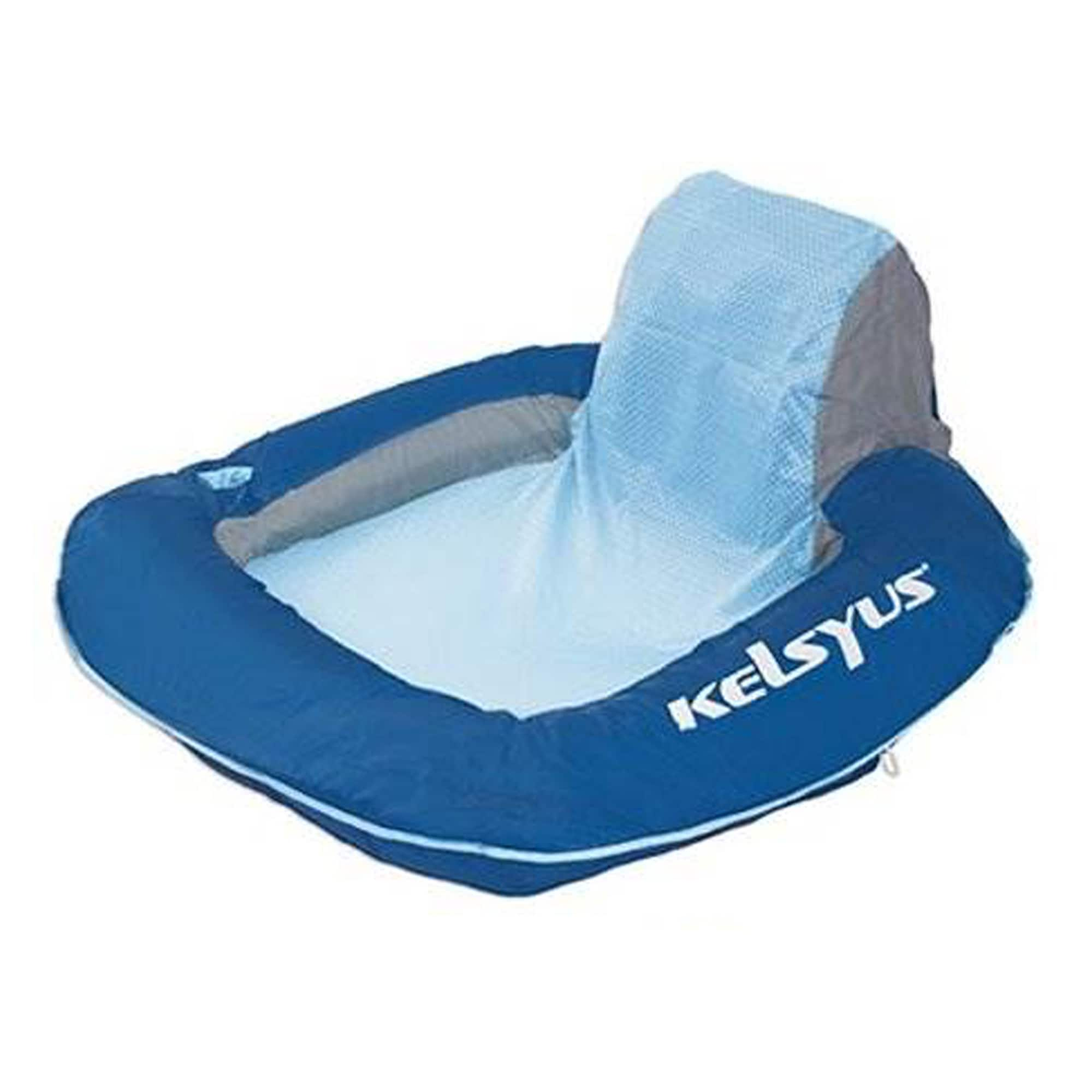 Kelsyus 39 in 1 Seat Blue Inflatable Lounger 2 Pack in the Pool