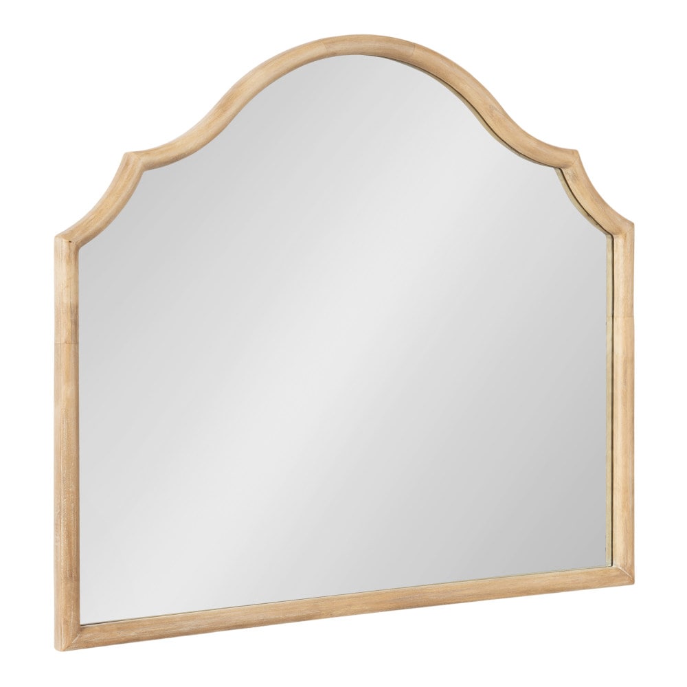 Kate and Laurel 228795 Leanna 31.50-in W x 27.48-in H Arch Natural Framed Wall Mirror