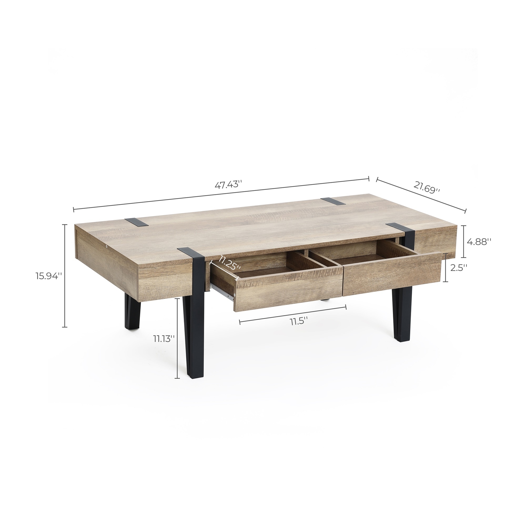LuxenHome WHIF1635 Coffee-Tables - View #2