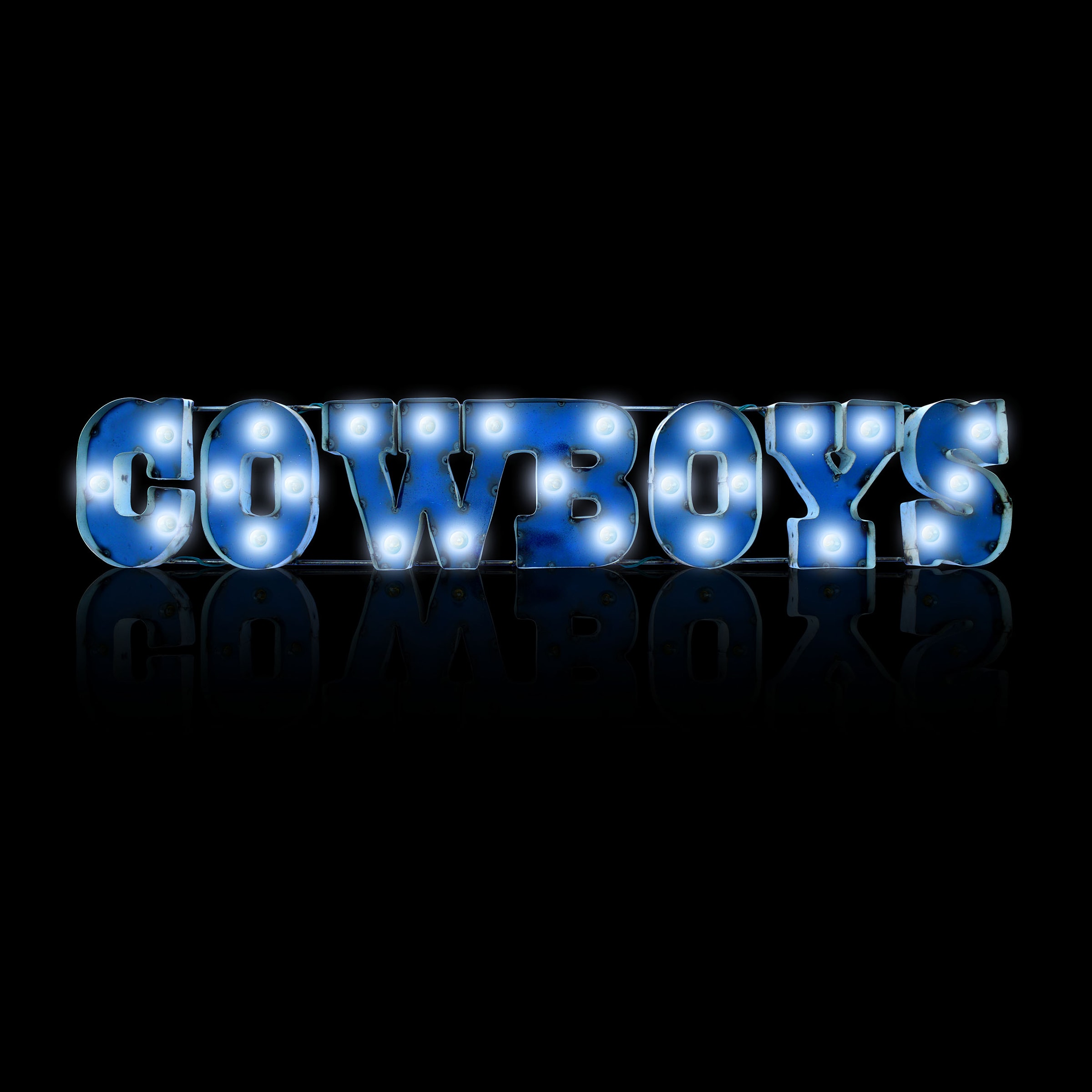 Imperial International Dallas Cowboys Recycled sign 10-in Constant  Incandescent Man Cave Lighted Sign at