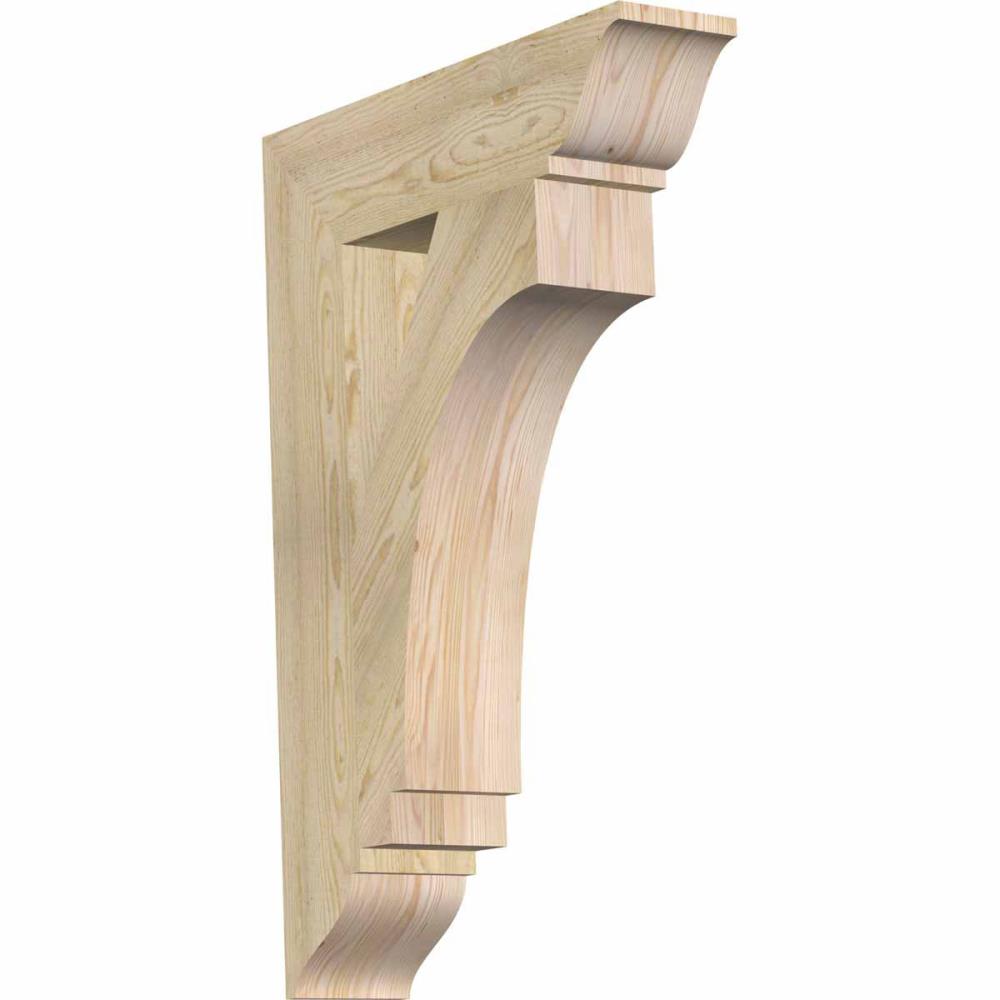 Ekena Millwork BKT06X26X38IMP01RDF Imperial traditional rough sawn 6-in x 26-in x 38-in Douglas fir Brown Wood Standard bracket