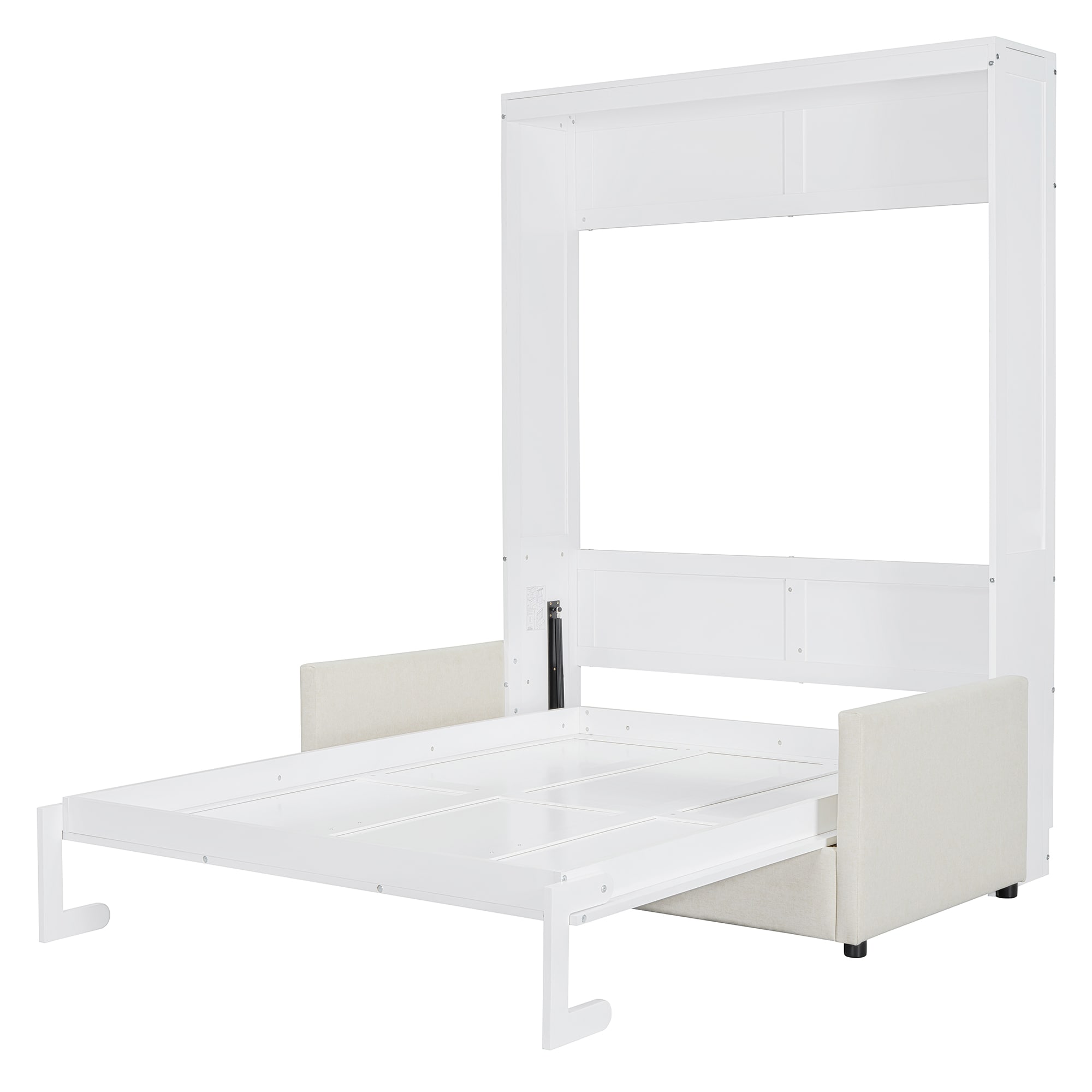 Qualler FSUMLK890K White Full Wood Murphy Bed