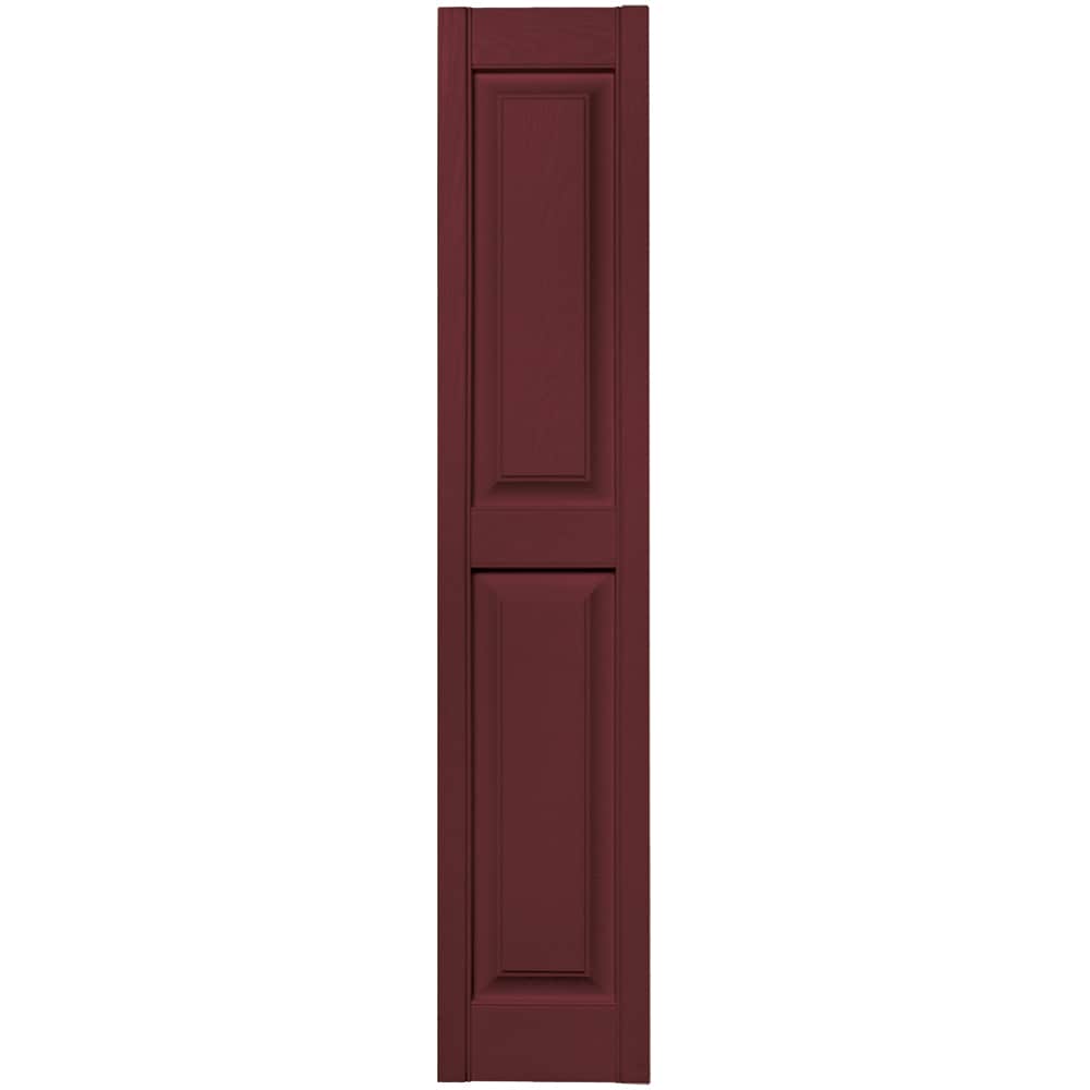 Vantage V4711259078 12-in W x 58.875-in H Wineberry Raised panel Exterior Shutters ( 1 -Pack )