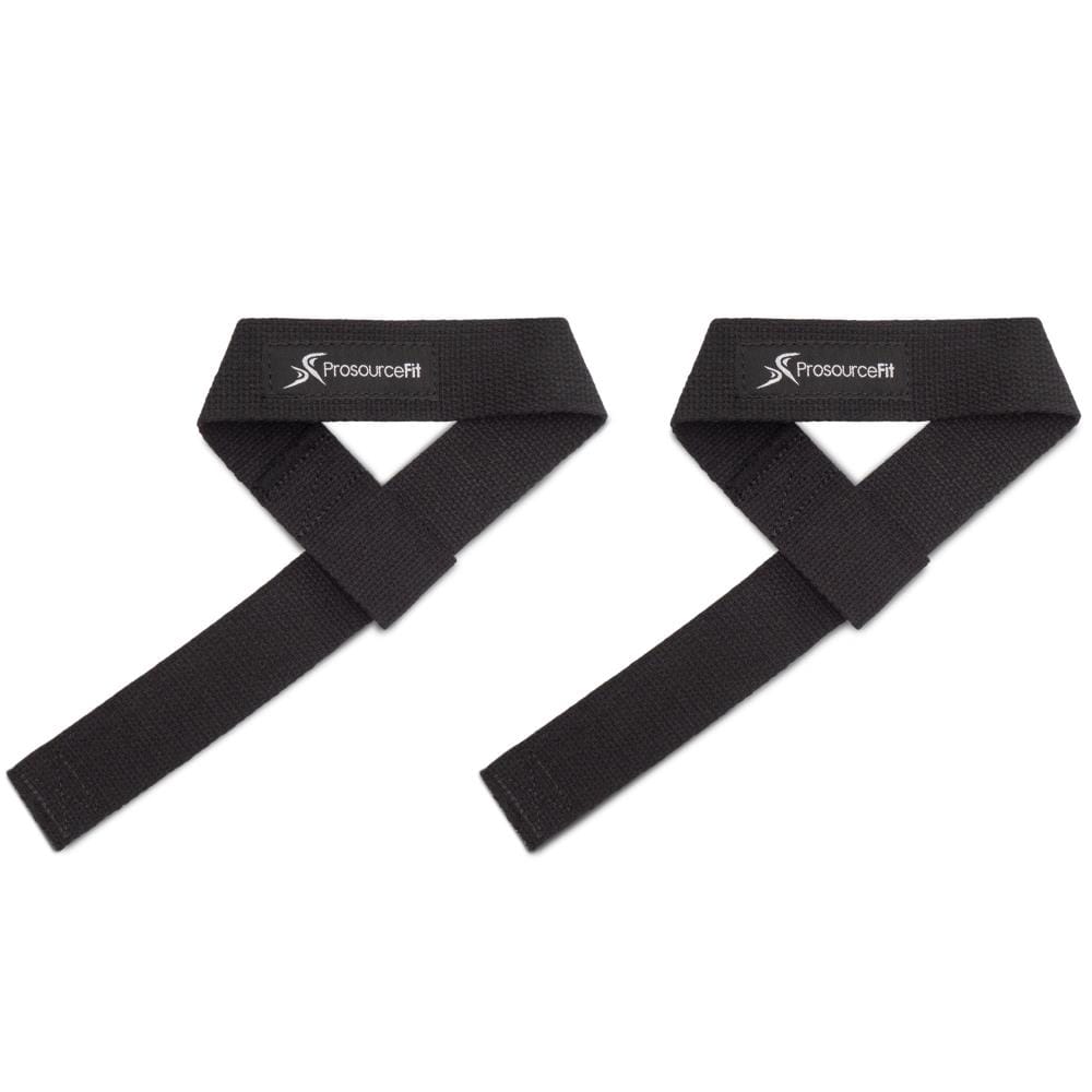 ProsourceFit Black Cotton Lifting Straps for Weight Training - Enhance  Grip, Reduce Strain, Increase Strength - 1 Pair
