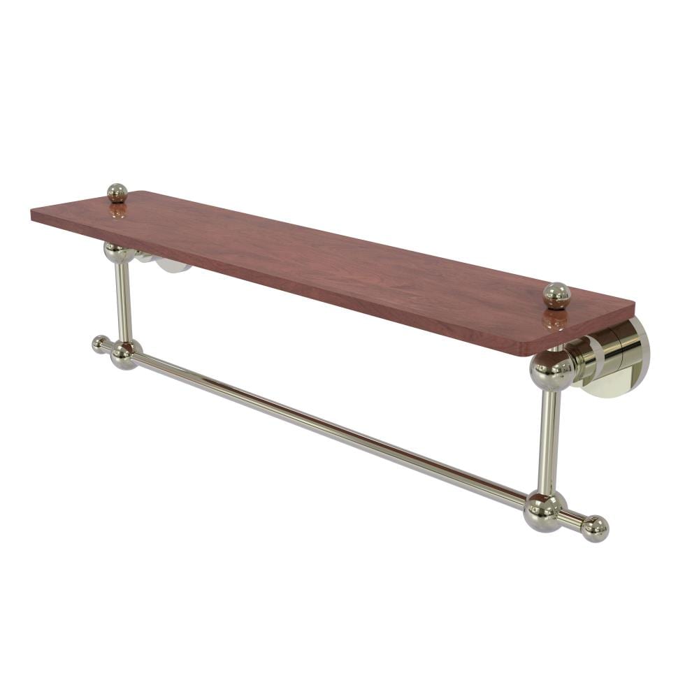 Allied Brass AP-1TB-22-IRW-PNI Astor Place Polished Nickel Wall mount Bathroom Shelf ( 22-in x 4-in x 5-in )