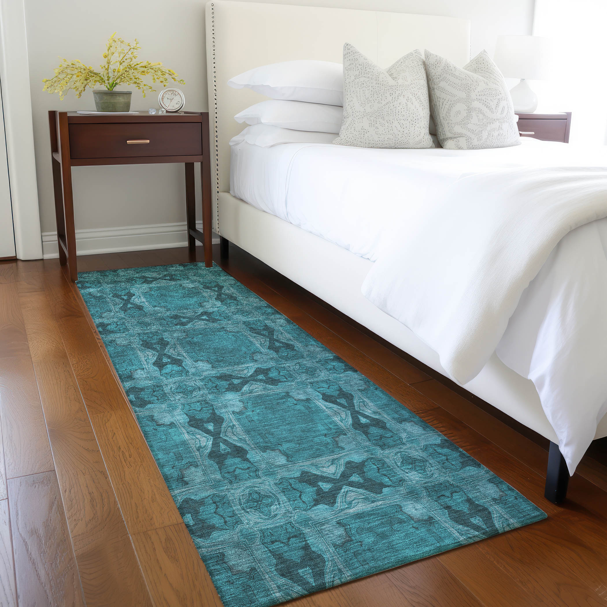Addison Rugs ACN564TE2X8 Chantille ACN564TE 2 x 7 (ft) Polyester Teal Rectangular Indoor/Outdoor Machine washable Area rug
