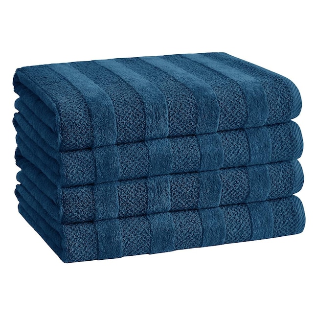 Cannon 4-Piece Gibraltar Sea Cotton Quick Dry Bath Towel Set (Shear Bliss) in Blue | CANCAN204193
