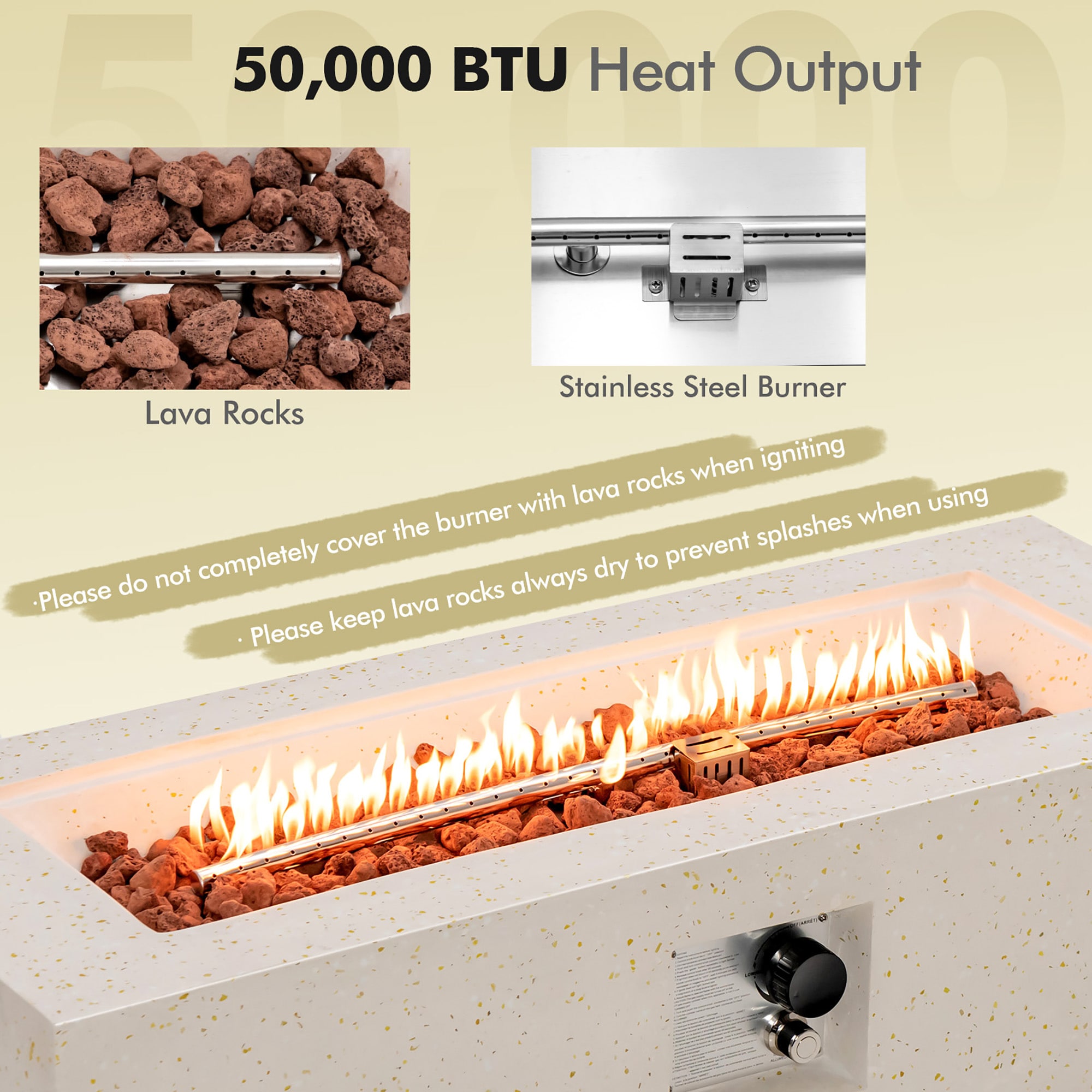 Costway LWS00244 Outdoor-Gas-Firepits - View #4