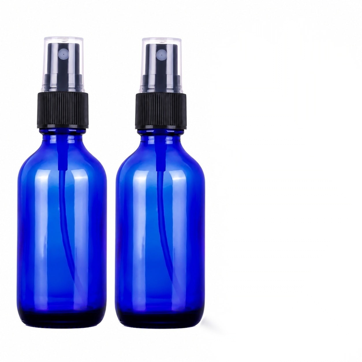 Aoibox  2oz Blue Glass Spray Bottles Empty Small Perfume Travel Refillable Reusable Fine Mister Spray Bottle for Hair