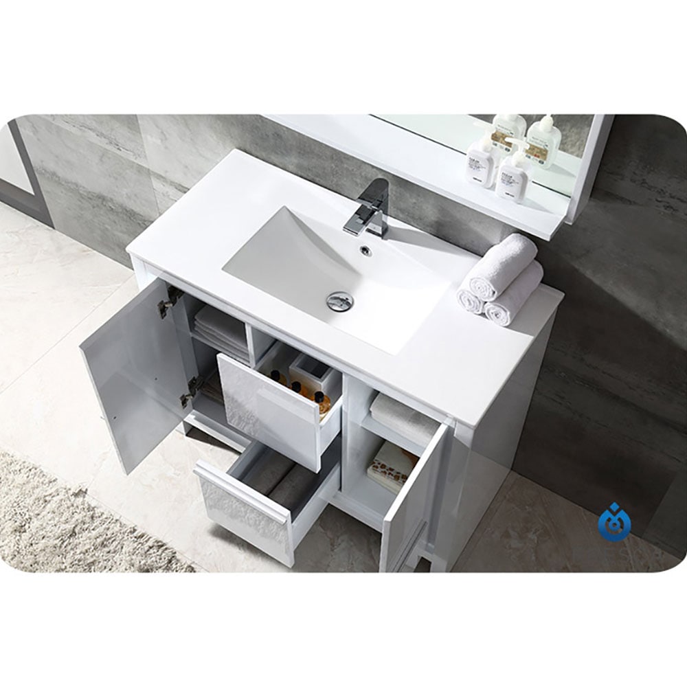 Fresca FCB8140WH-I Bath-Vanity-Combo - View #4