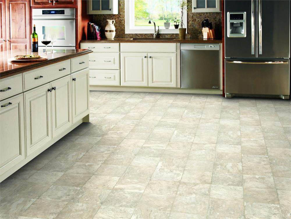 Armstrong Flooring Candlerush Slate Ivory Off-white 6.5-mil Cut-to ...