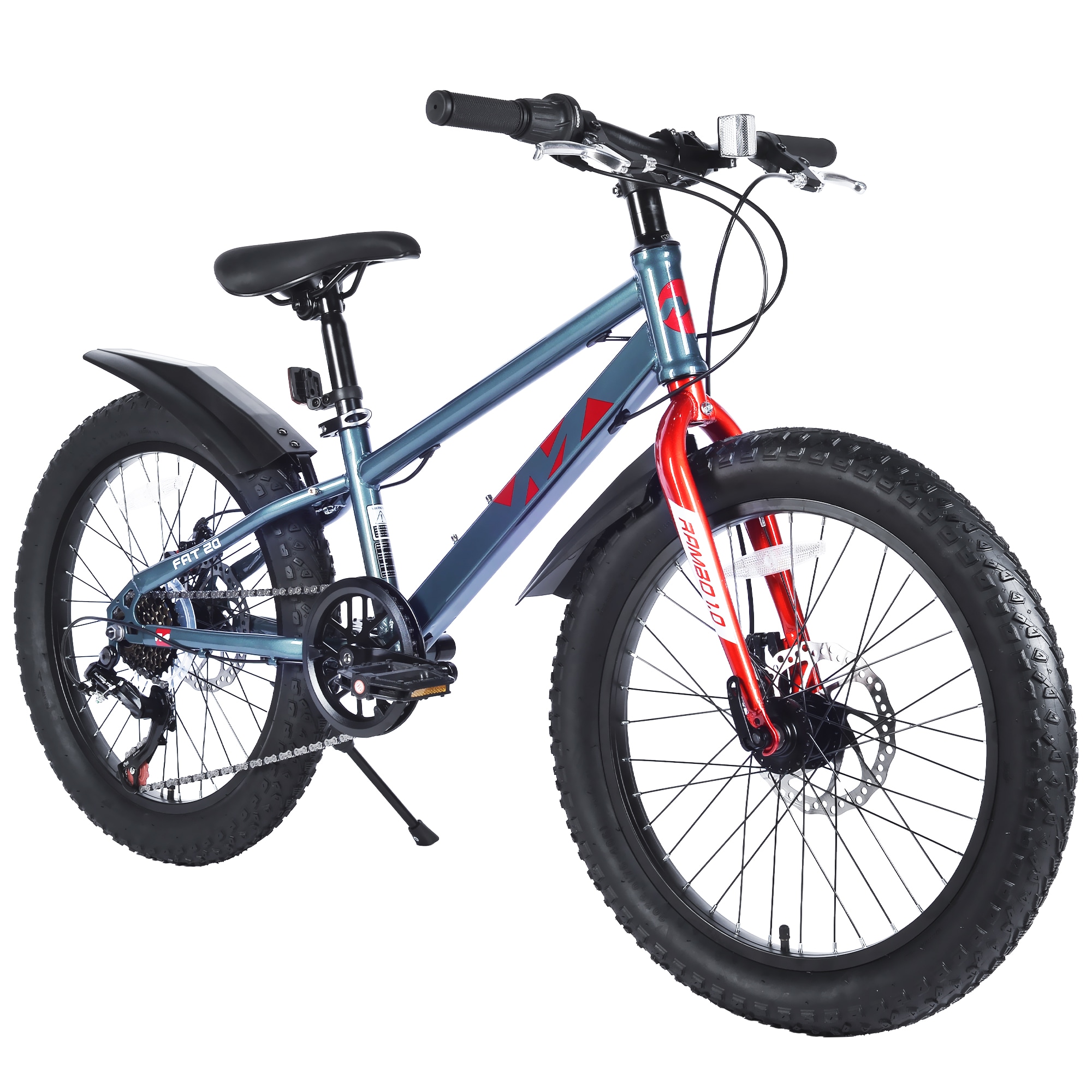 LOVMOR 20 Inch Kids Fat Tire Bike 5 Years 7 Speed Dual Disc Brakes