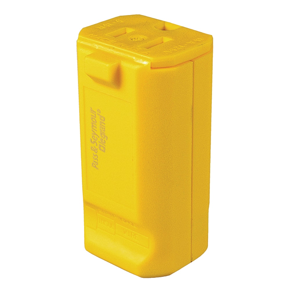 Legrand PS5969YCC20 Pass and Seymour 15-Amp 125-Volt NEMA 5-15r 3-wire Grounding Industrial Straight Connector, Yellow