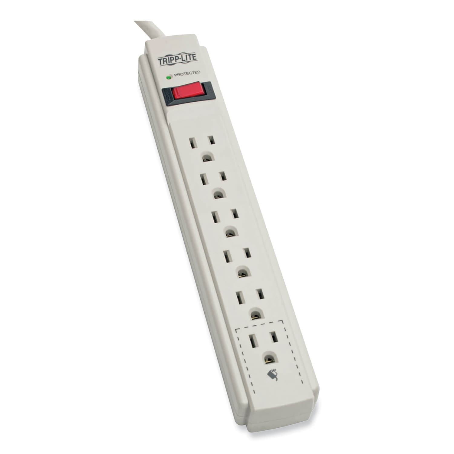 Tripp Lite TRPTLP604 4-ft Protect It 6 -Outlet 790 Joules 1800 -Watts Gray Indoor AC Surge Protector