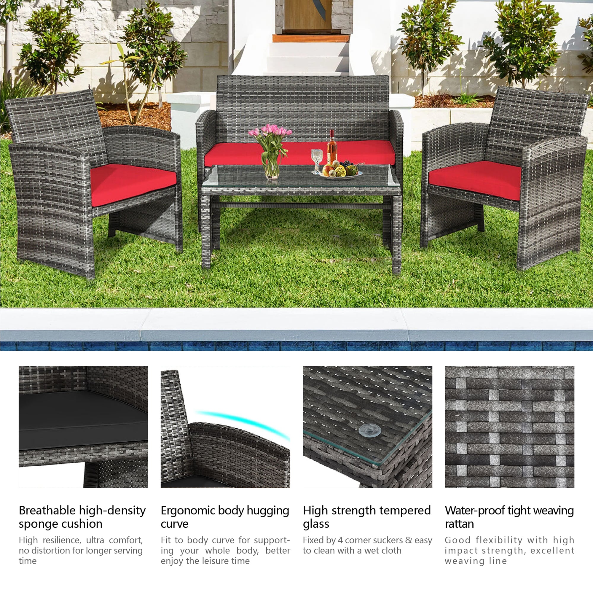Forclover ALLC-21BK Patio-Conversation-Sets - View #6