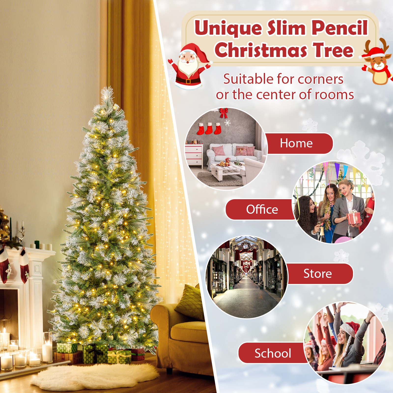 WELLFOR TX-HGY-10018US Artificial-Christmas-Trees - View #5