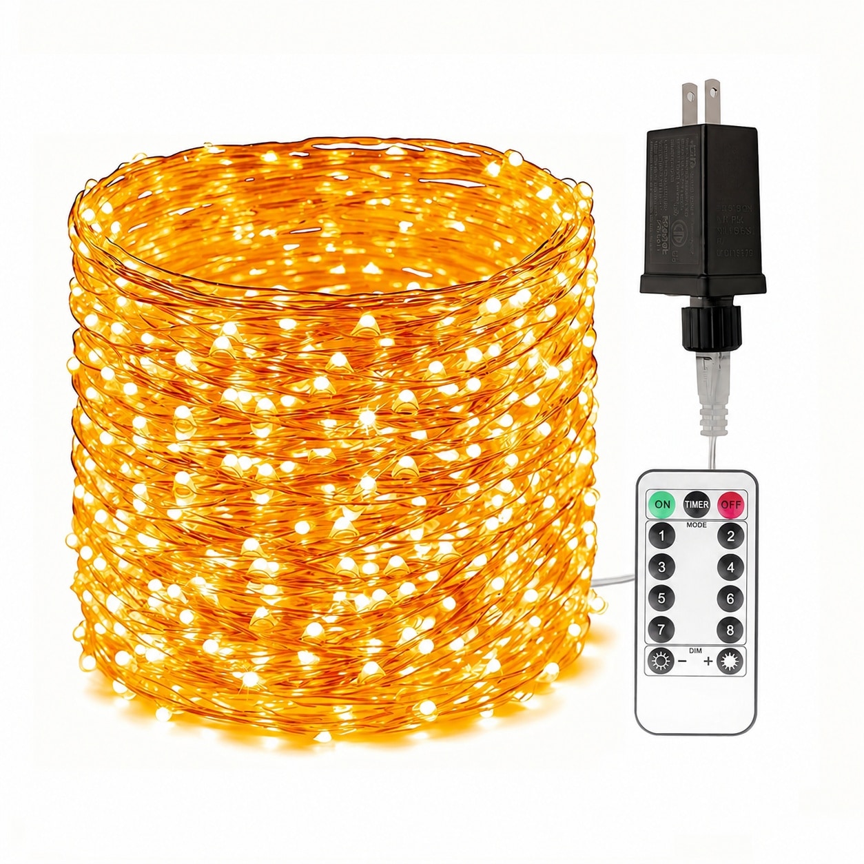 Anqtovp  100Ft Warm White Fairy String Lights 300 LED Waterproof Copper Wire with Remote Control 8 Modes Timer for Bedroom Porch Patio Garden