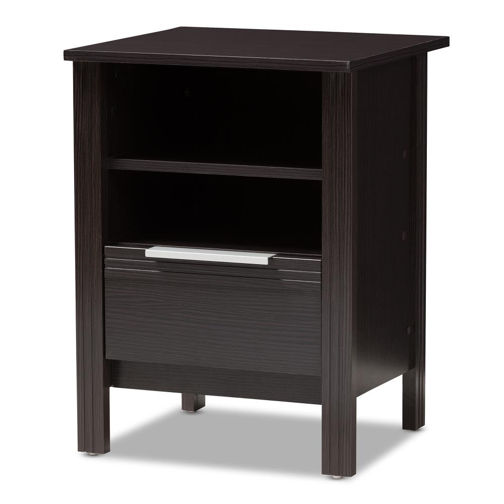 Baxton Studio 146-8287-LW Hamish Espresso Rubberwood Nightstand