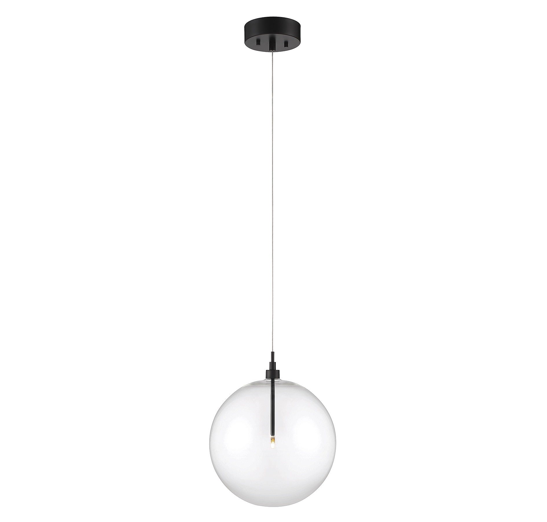 Meridian Lite Trends M70114ORB Meridian Oil Rubbed Bronze Modern/contemporary Clear glass Globe Medium Hanging Pendant light