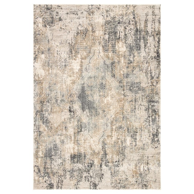 Gold Indoor Medallion Oriental Area Rug, Gray And Gold Area Rugs