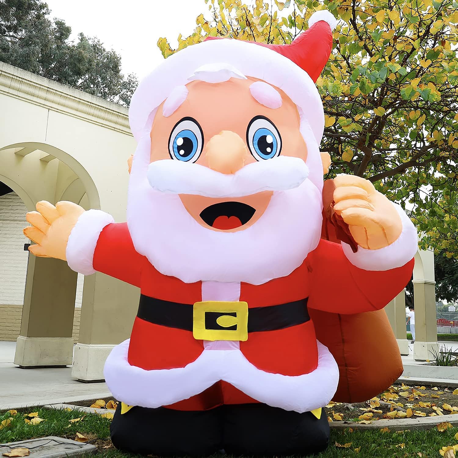 GOOSH DJ-SD-27233 6.5-Feet Lighted Santa Christmas Inflatable