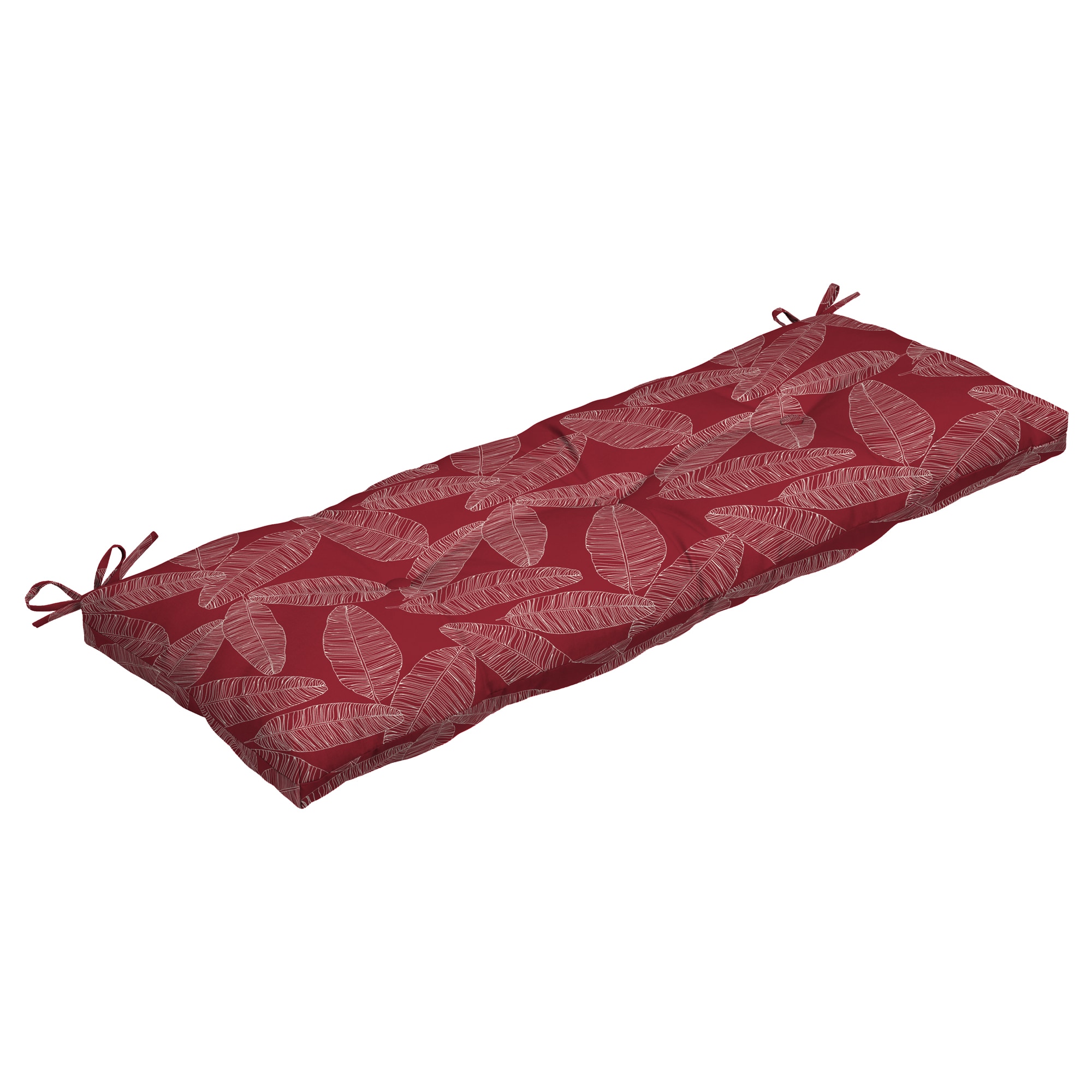 ARDEN ZP05L08B-D9Z1 18-in x 48-in Red Leaf Palm Patio bench cushion