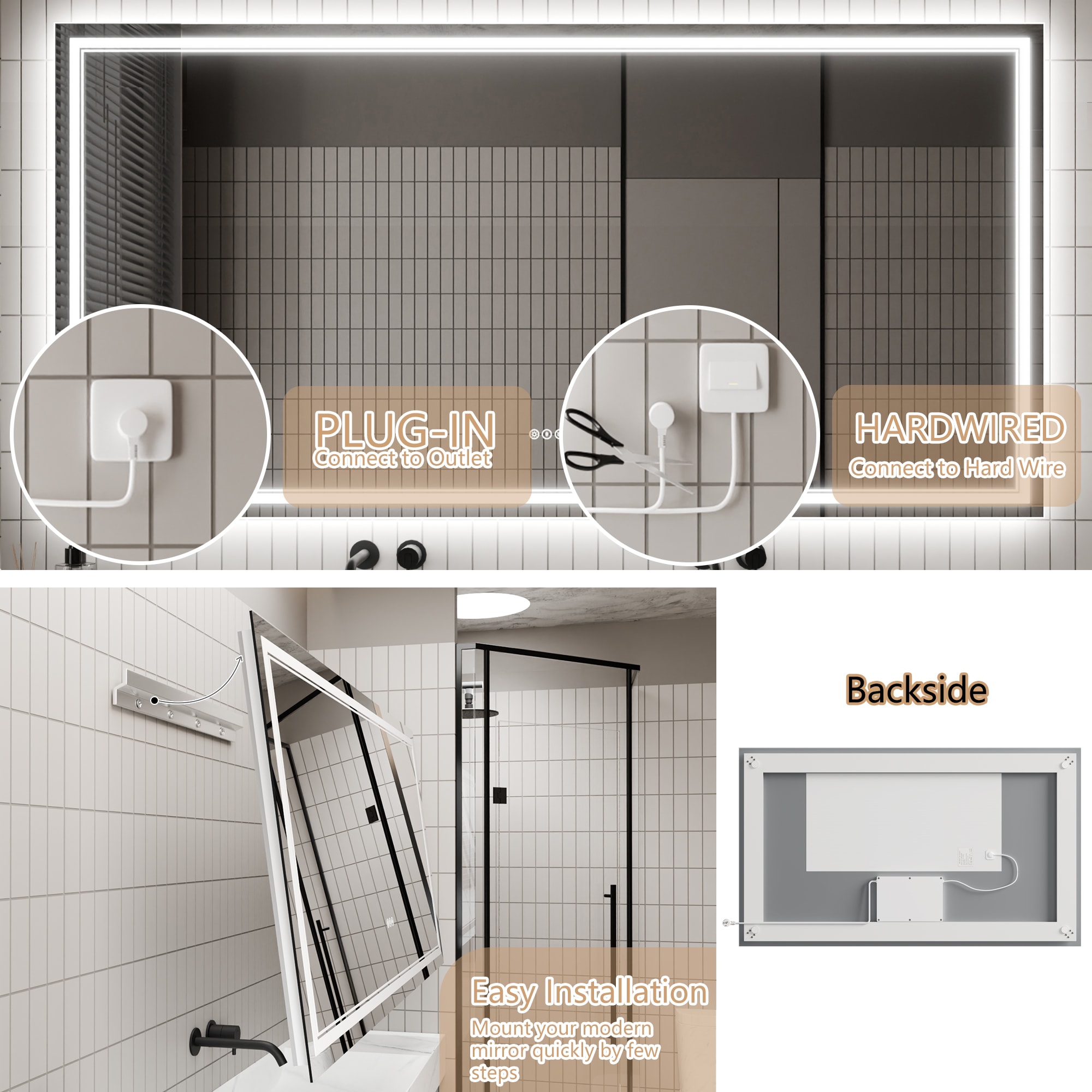 WELLFOR DTG-DH7236 Framed-Bath-Mirrors - View #14