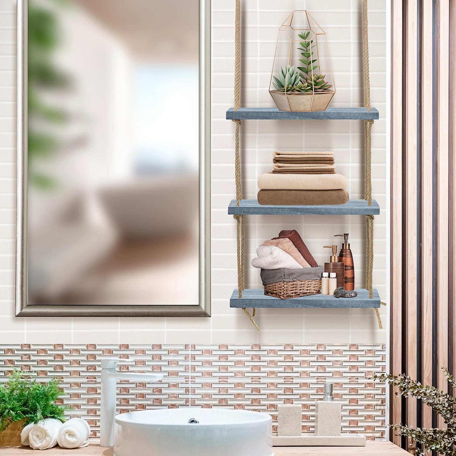 SORBUS WD-HNG3N-GRW Wall-Mounted-Shelving - View #4