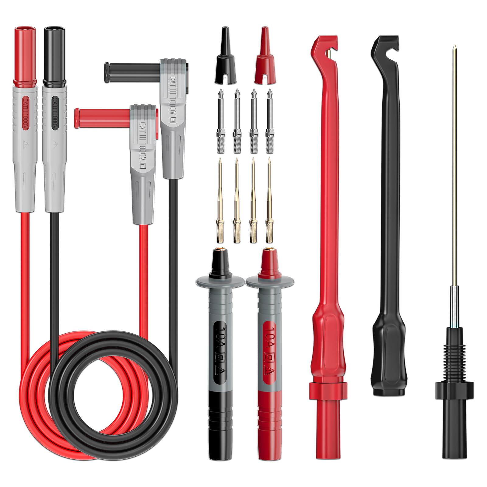 Oyezvary Multimeter Test Leads Kit with Wire Piercing Clip Puncture ...