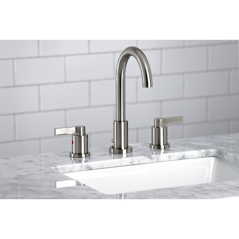 Kingston Brass NuvoFusion Brushed Nickel Widespread 2-Handle Bathroom ...