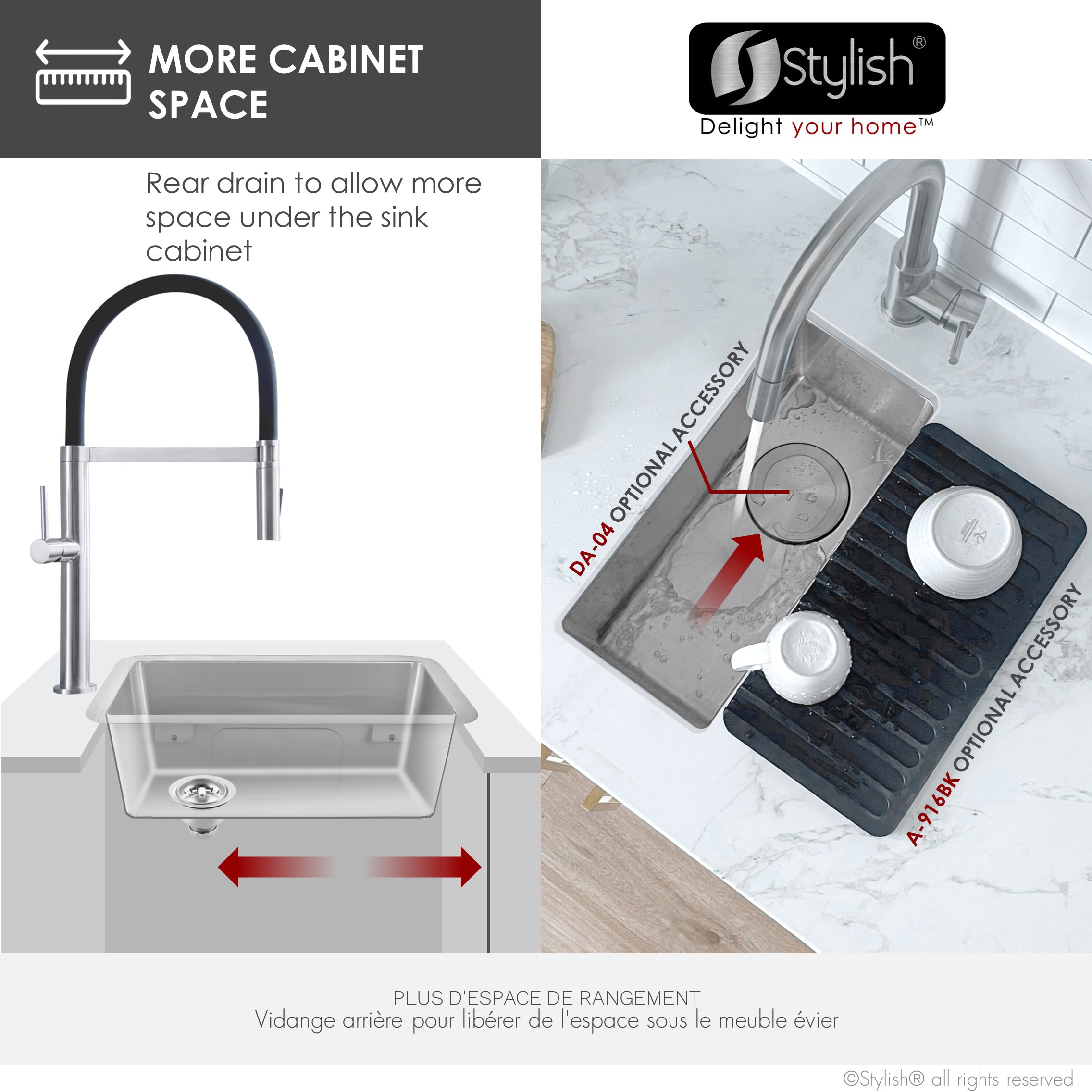 Stylish S-417T Kitchen-Sinks - View #10