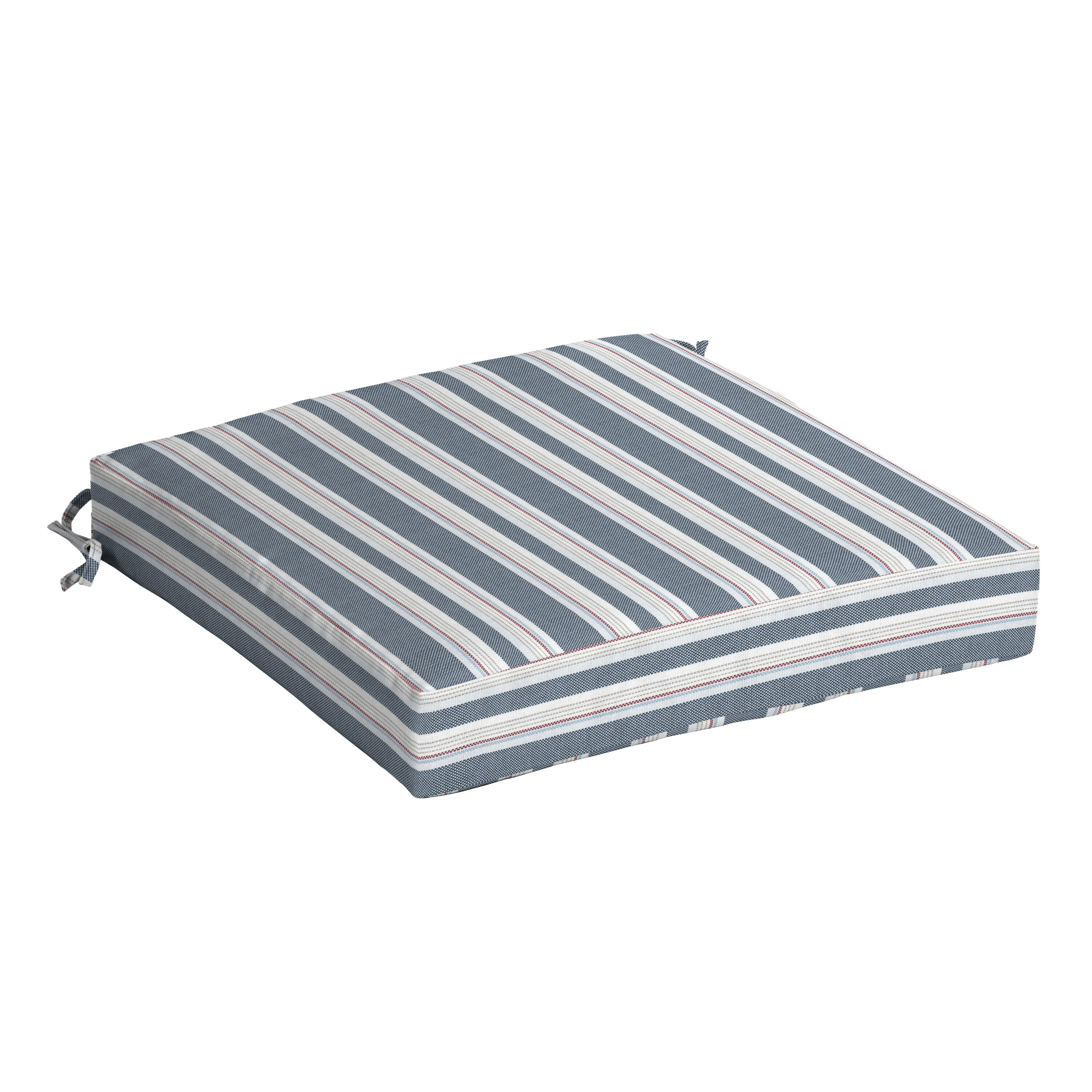 ARDEN FP07415B-D9Z1 Oceantex 21-in x 21-in Ocean Blue Stripe Patio chair cushion