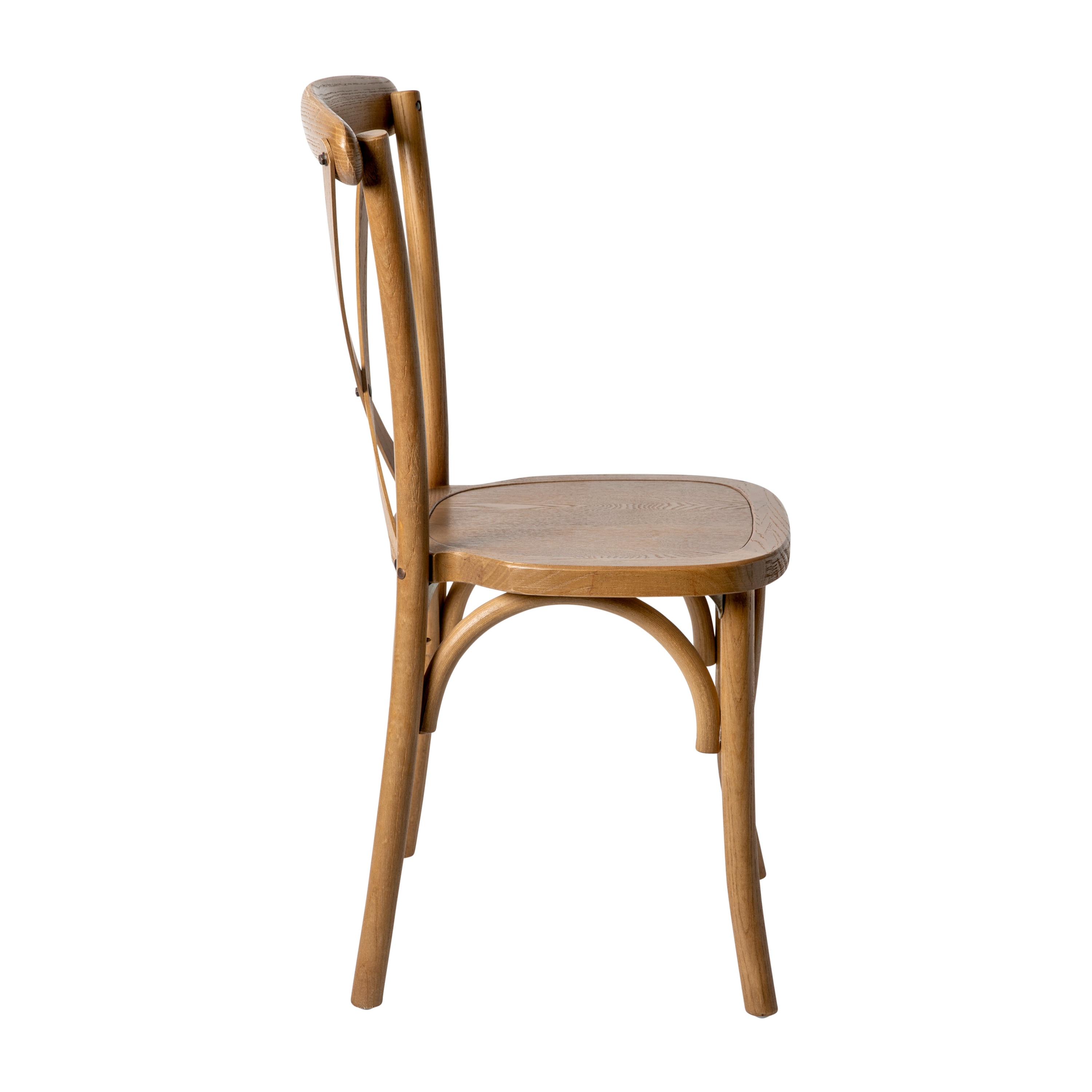 Pecan Wood Cross Back Dining Chair