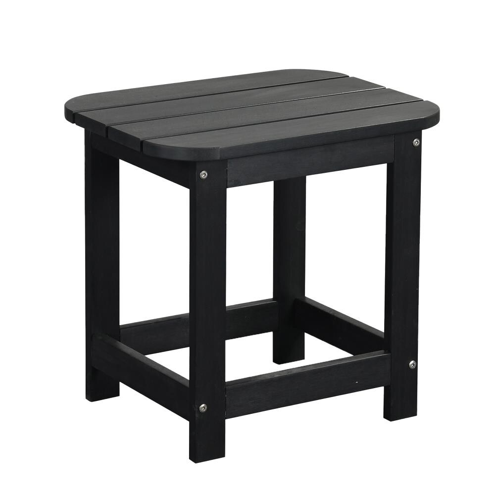 PolyTeak Ready to Assemble PolyTeak Outdoor Side Table Black in the Patio Tables department at