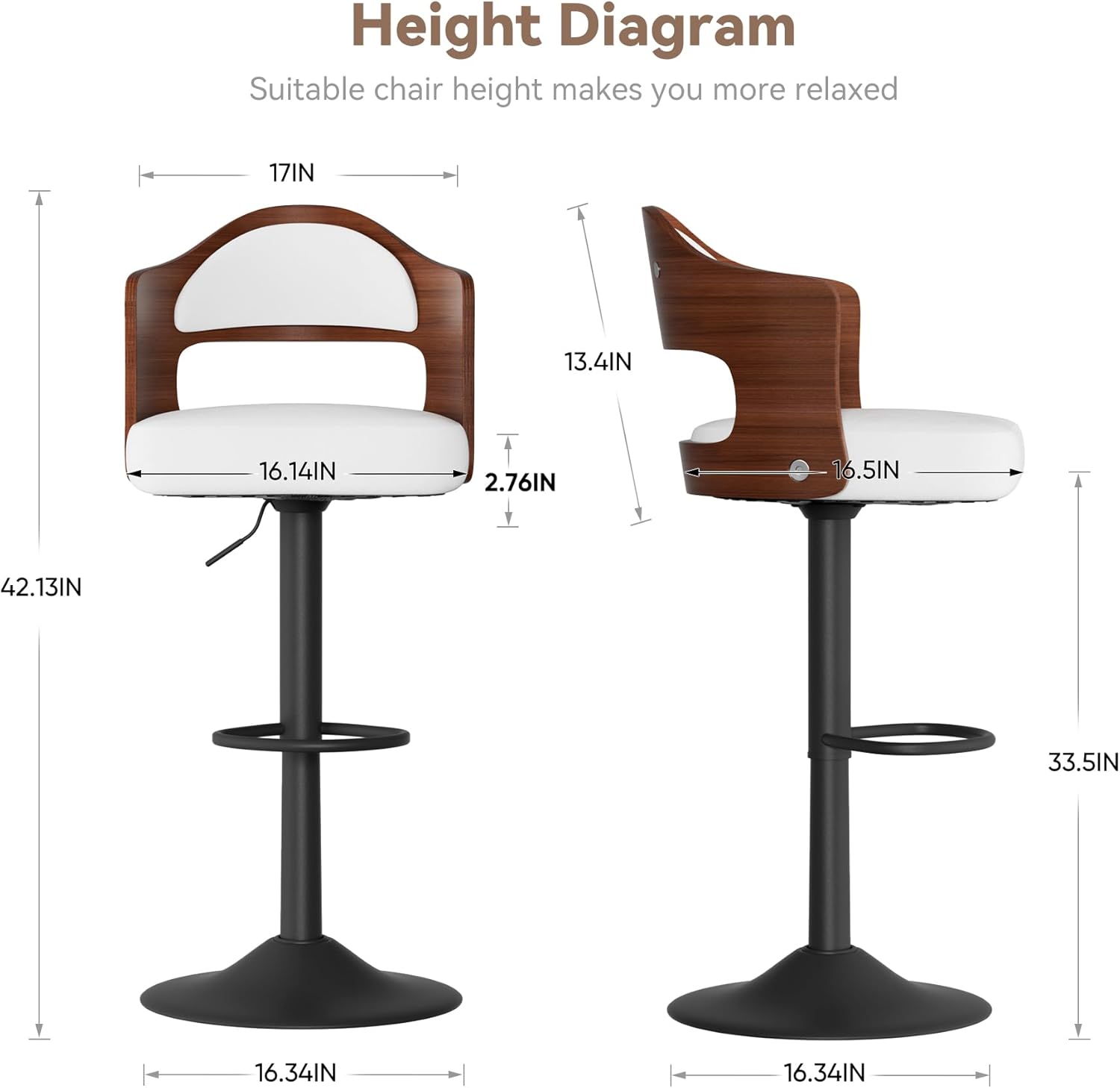 Envelor FU01025WH-2 stools - View #3