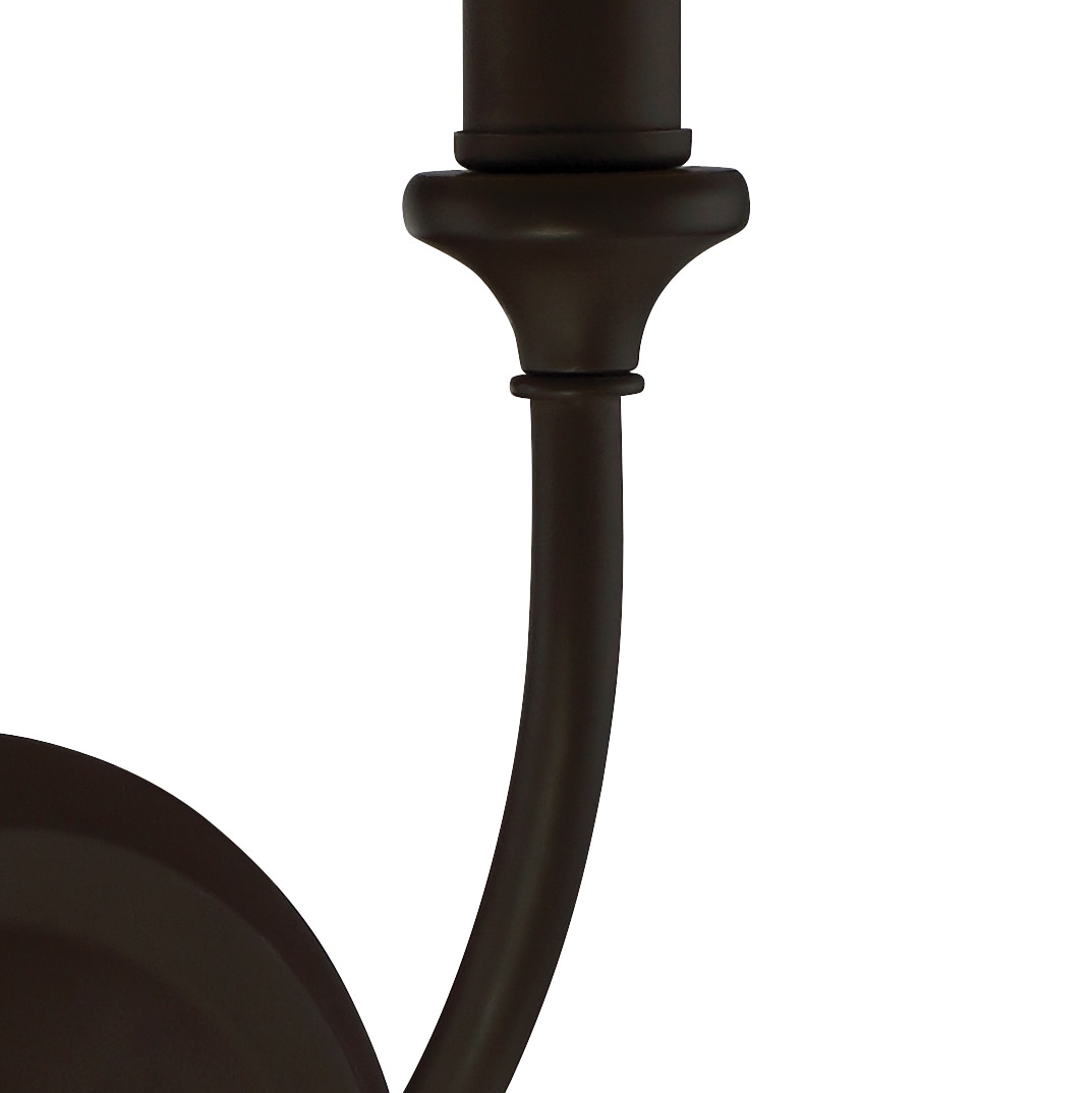Sylvan Dark Bronze Dimmable Wall Sconce with Ivory Silk Shade