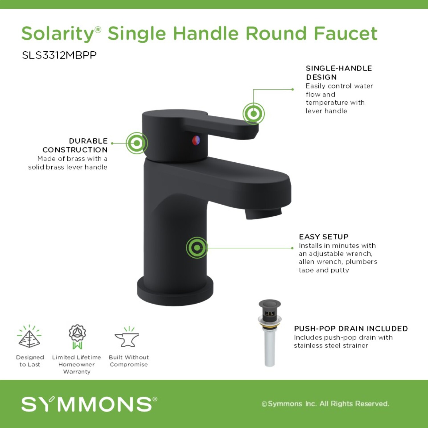 Symmons SLS3312MBPP Lavatory-Faucets - View #7