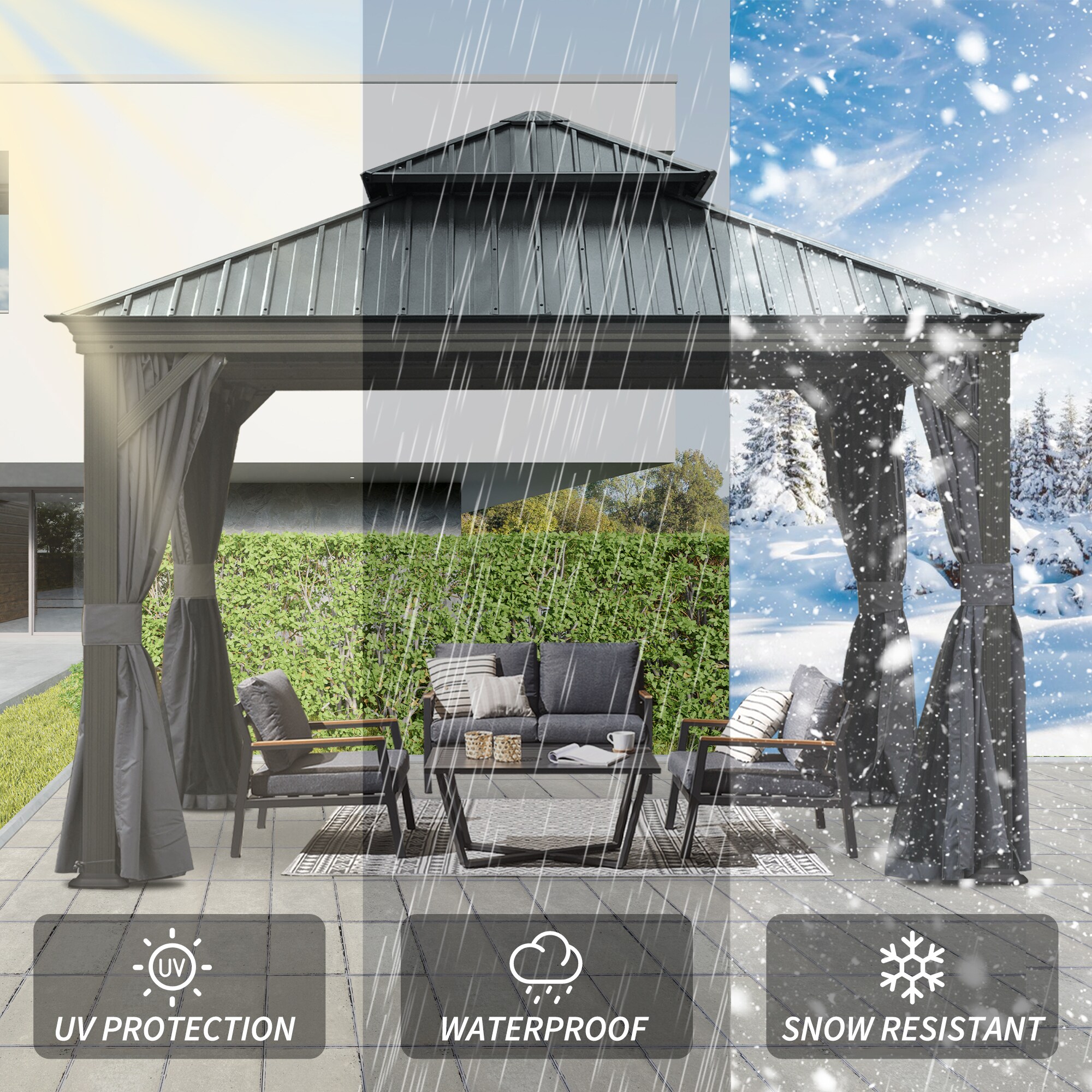 LOVMOR SF-W-W1859S00139 Wood-Resin-Gazebos - View #7