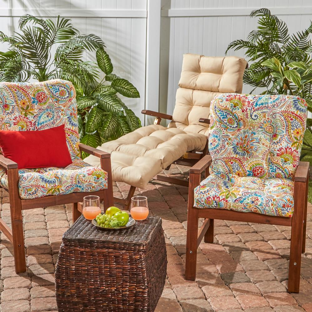 Jamboree Paisley Multicolor Polyester Outdoor Chair Cushion