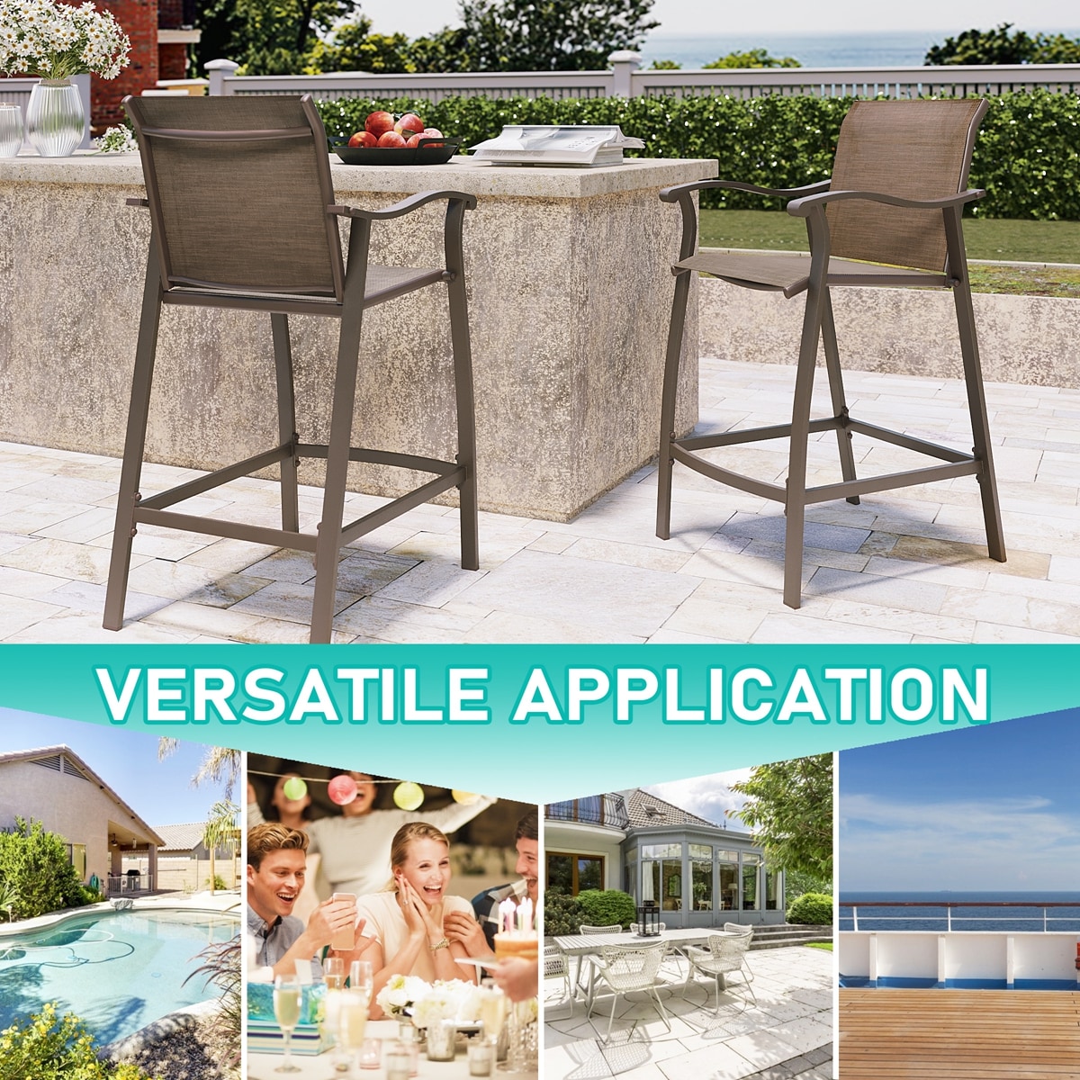 Crestlive Products CL-ST005BRN Patio-Chairs - View #5
